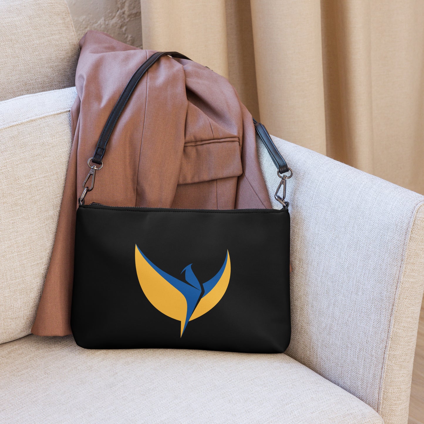 Crossbody Black Bag - Phoenix Large