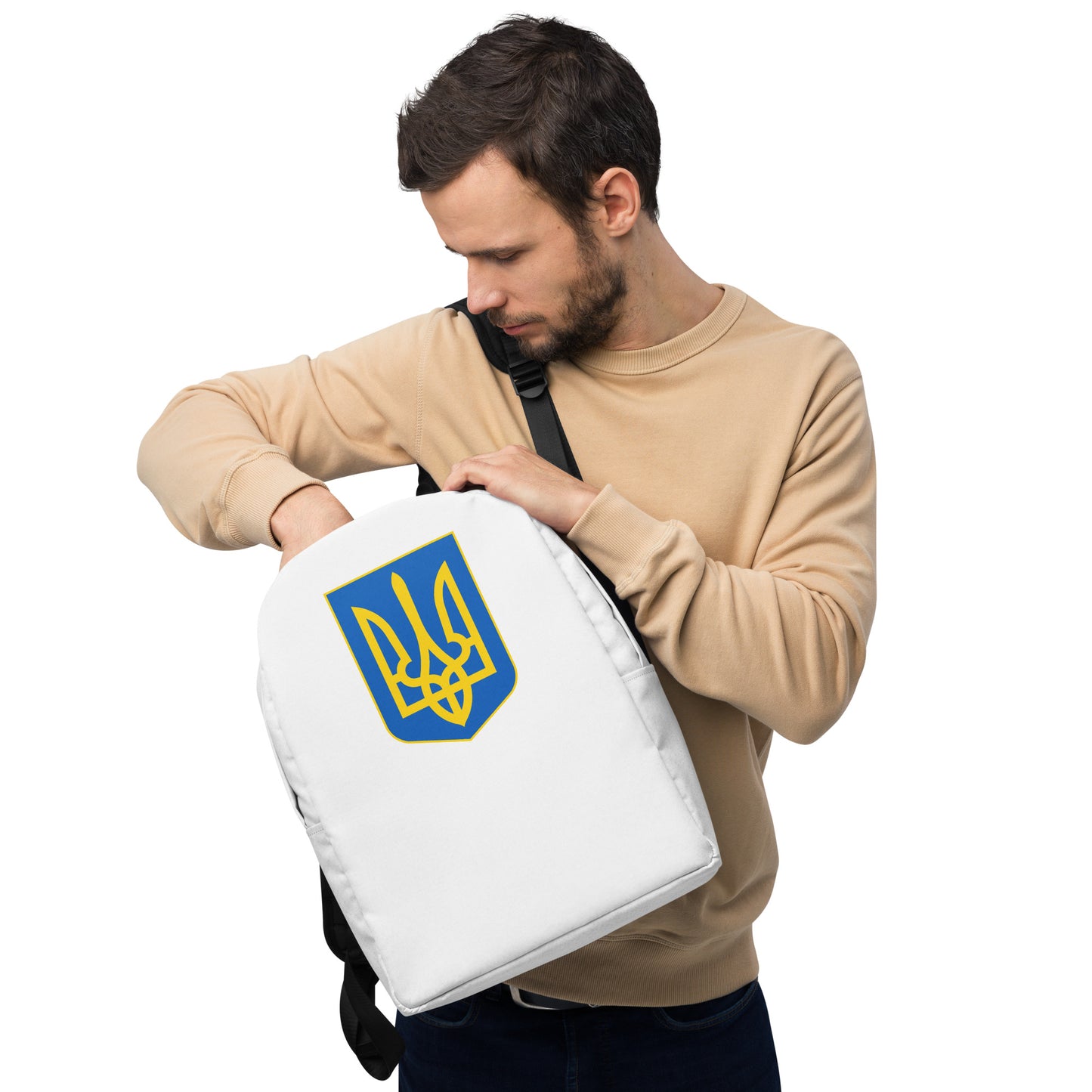 Streamlined White Backpack - Trident