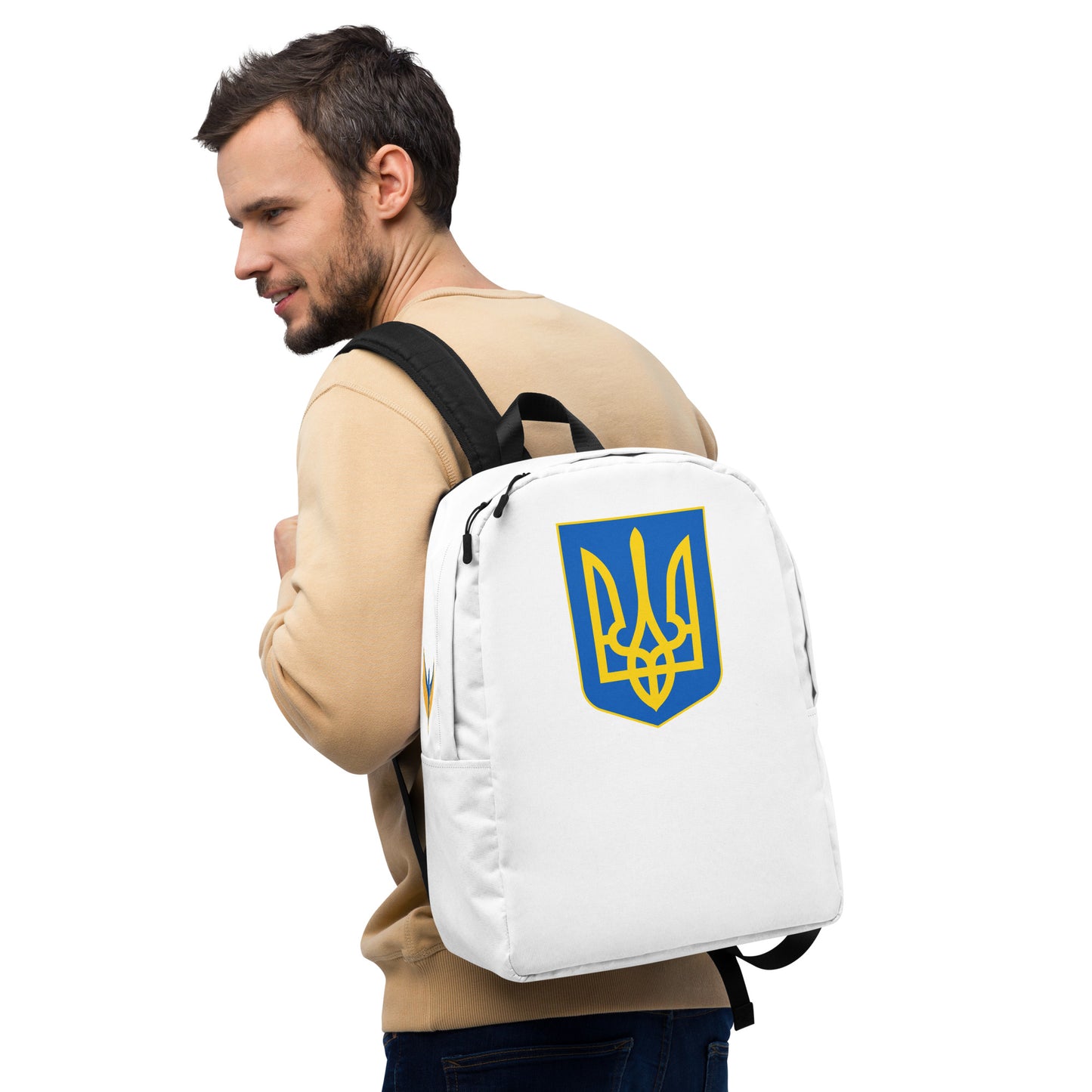 Streamlined White Backpack - Trident
