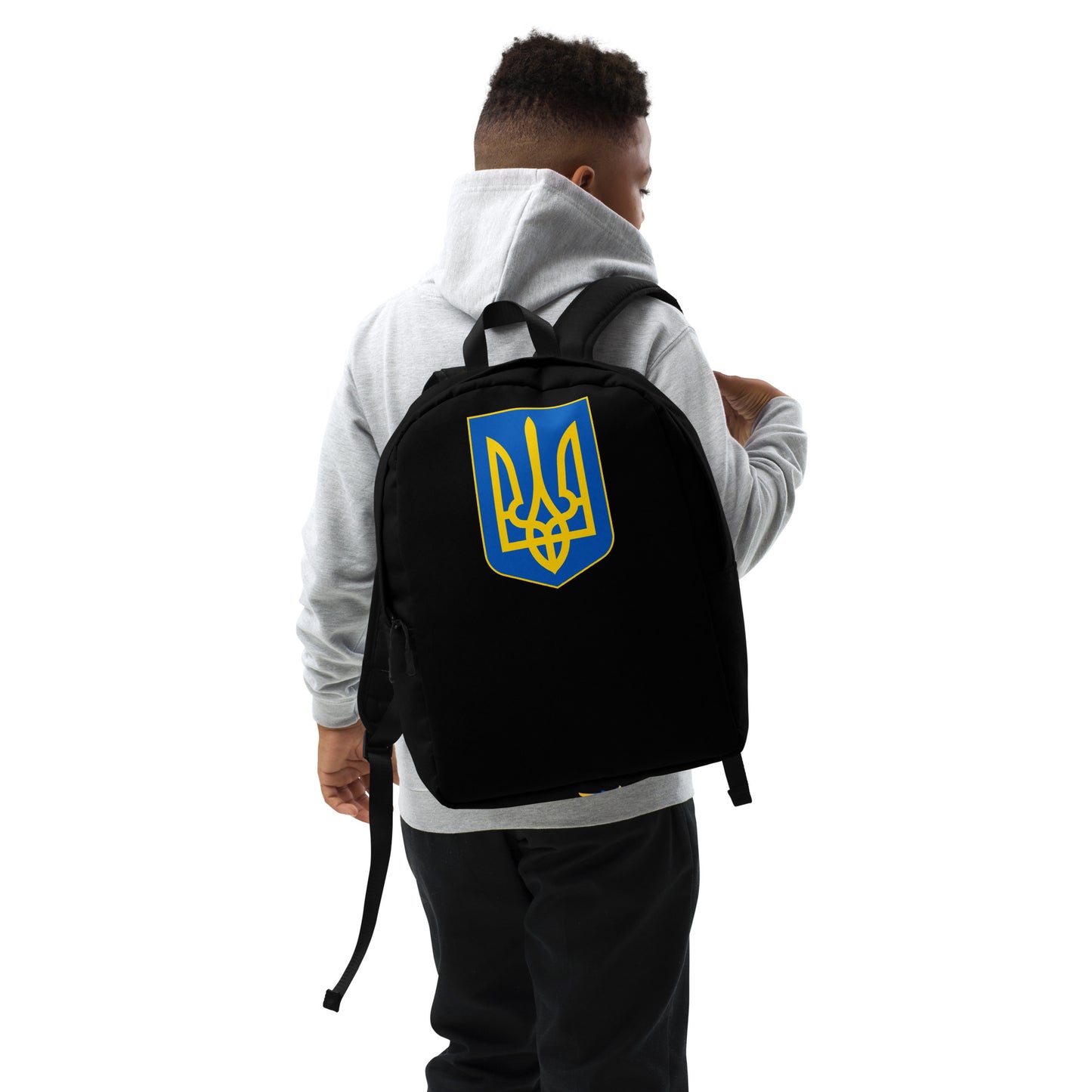 Streamlined Black Backpack - Trident