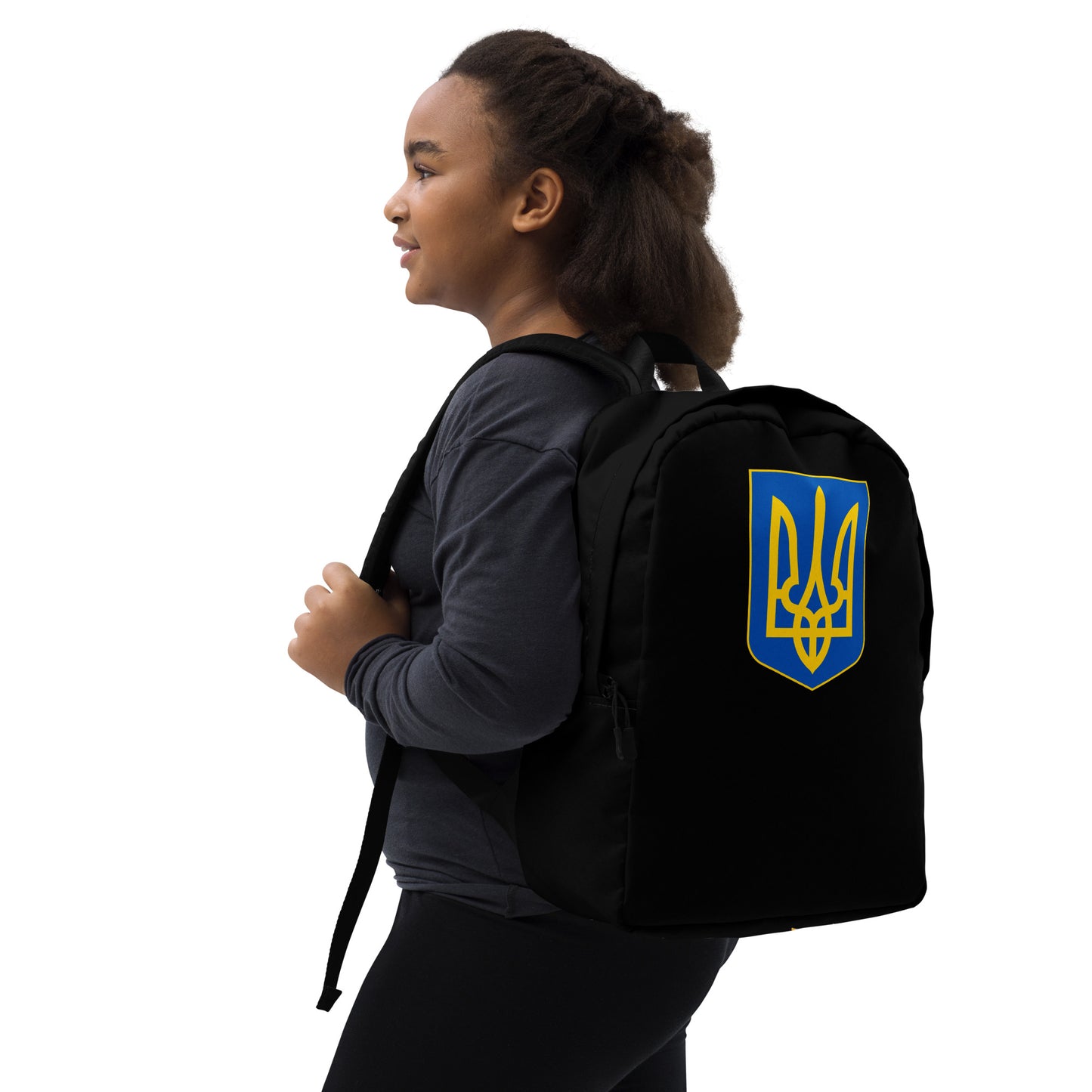 Streamlined Black Backpack - Trident