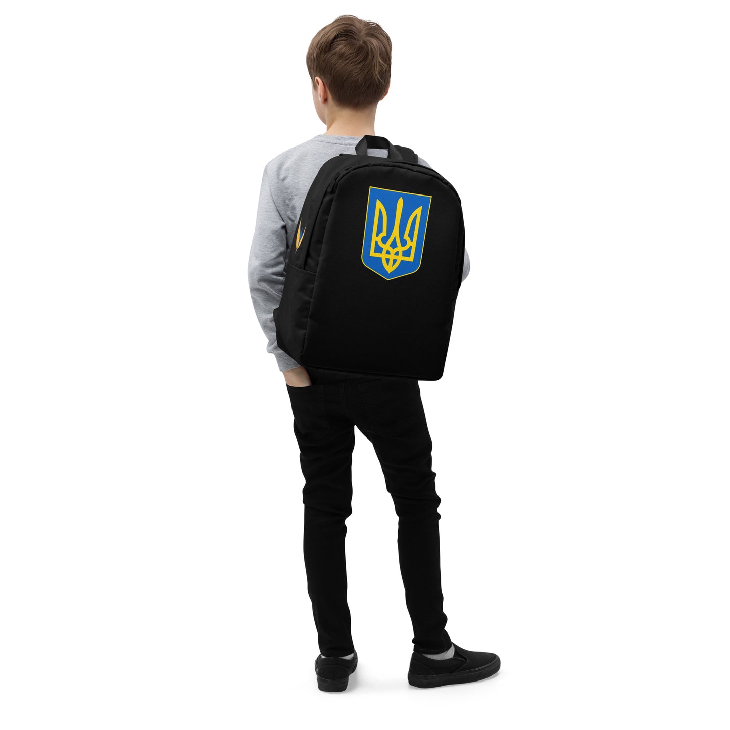 Streamlined Black Backpack - Trident
