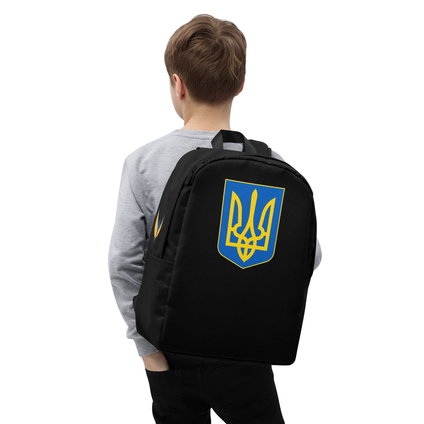 Streamlined Black Backpack - Trident