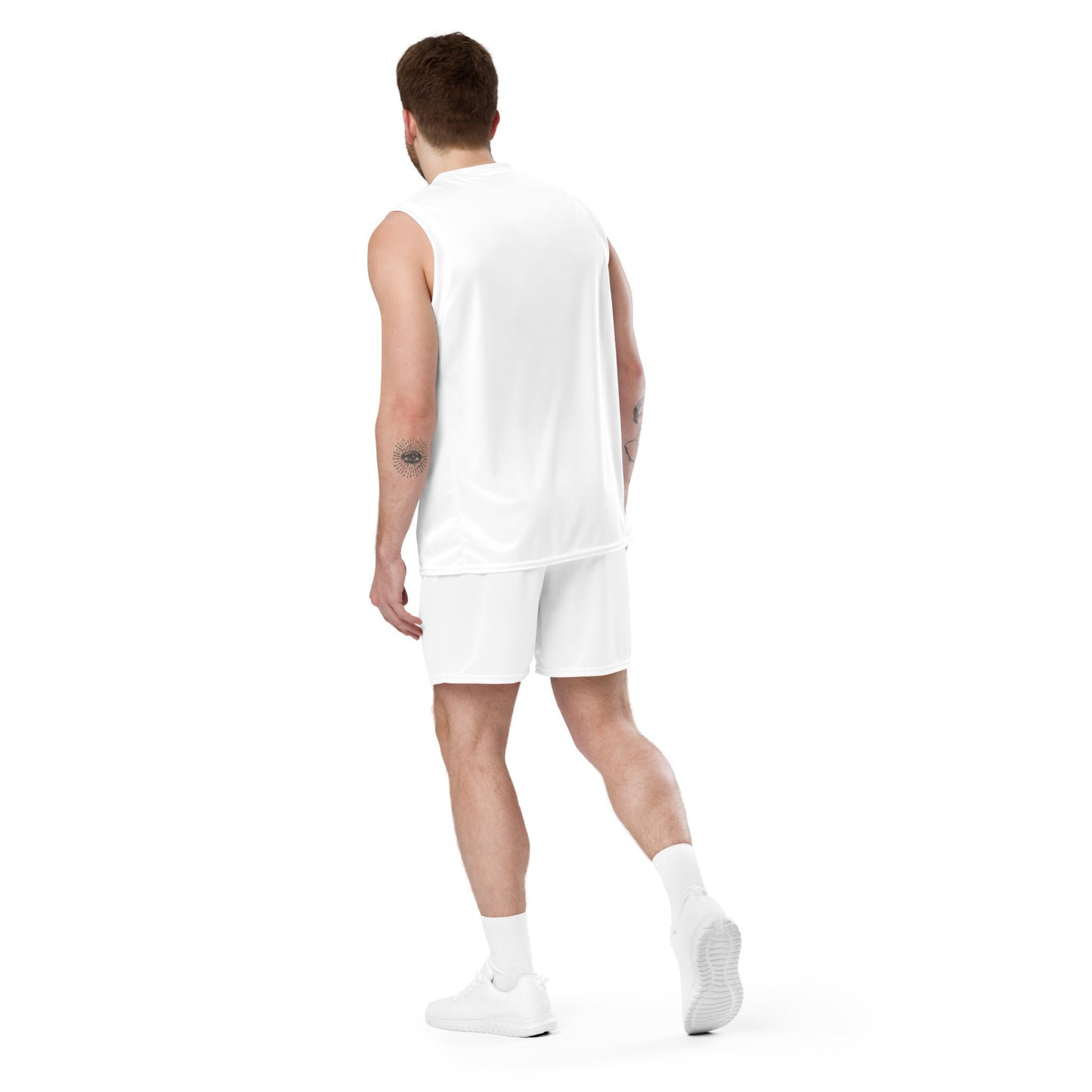 Unisex White Mesh Shorts - Trident