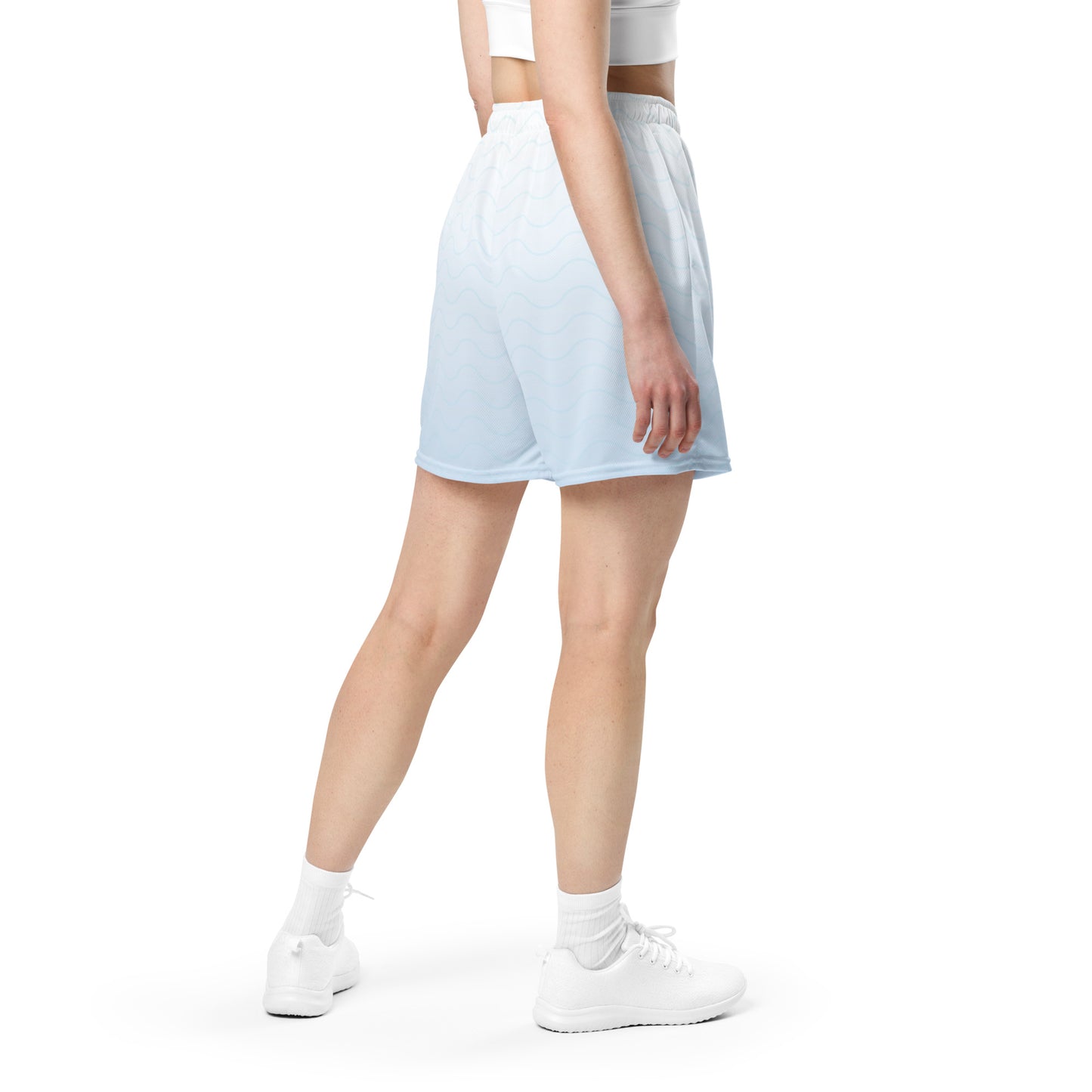 Unisex Blue Fade Mesh Shorts - Trident