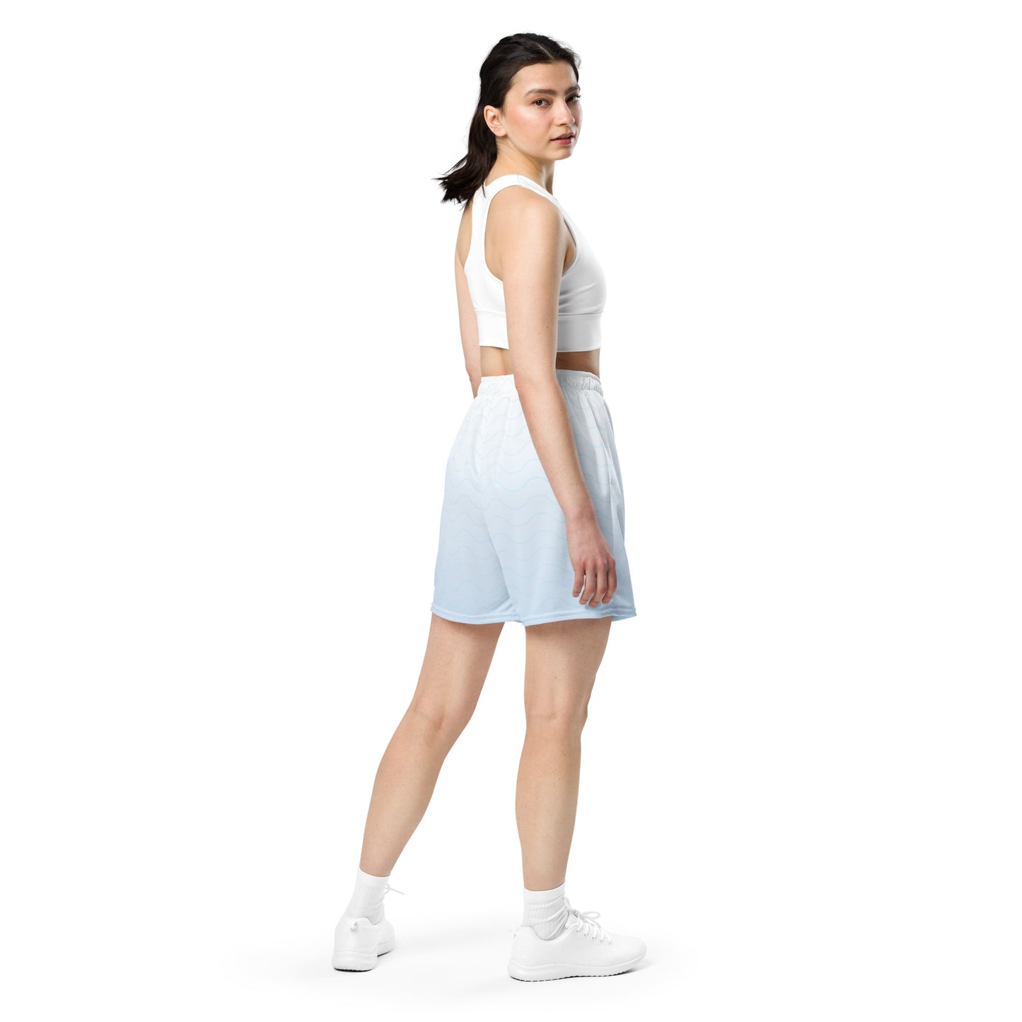 Unisex Blue Fade Mesh Shorts - Trident