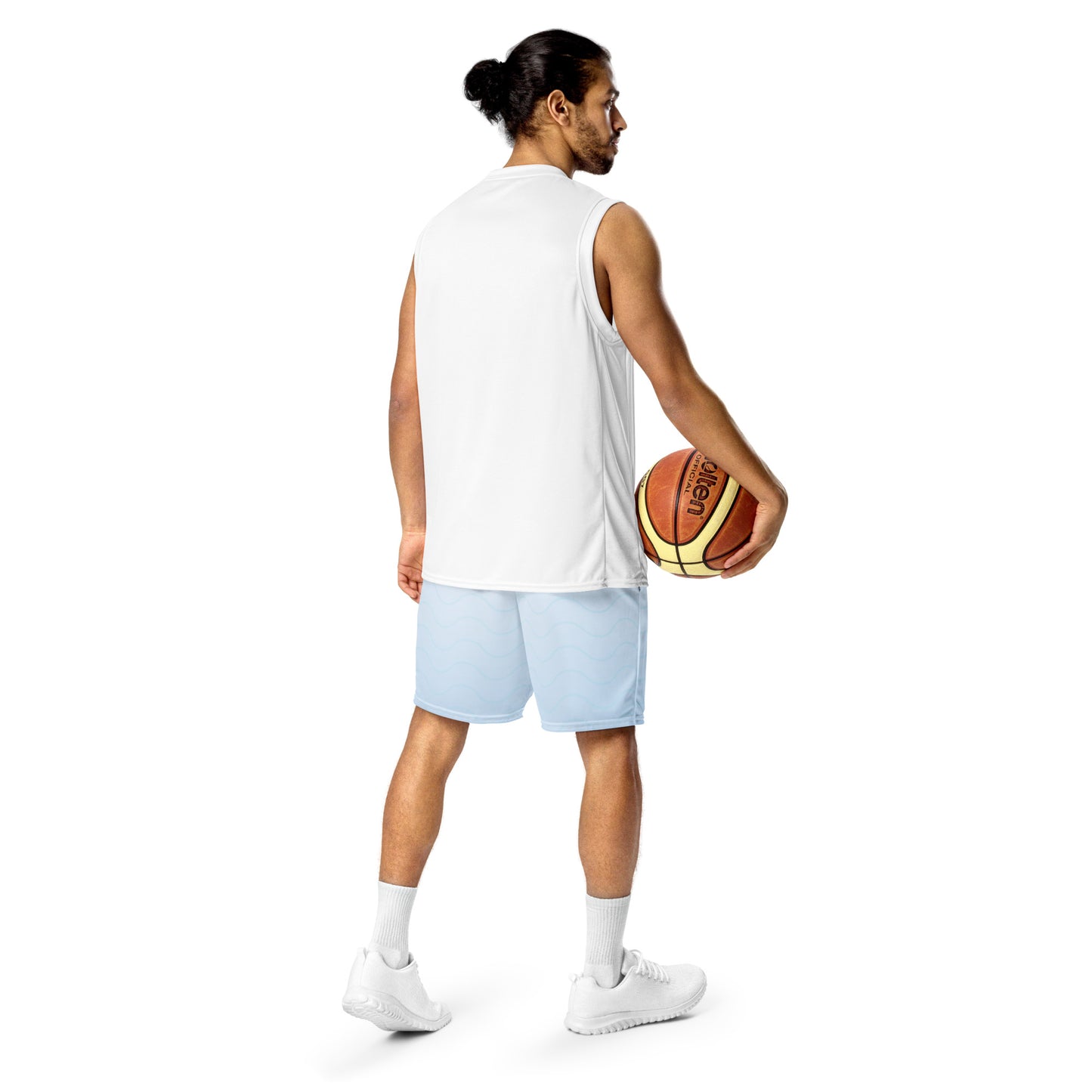 Unisex Blue Fade Mesh Shorts - Trident