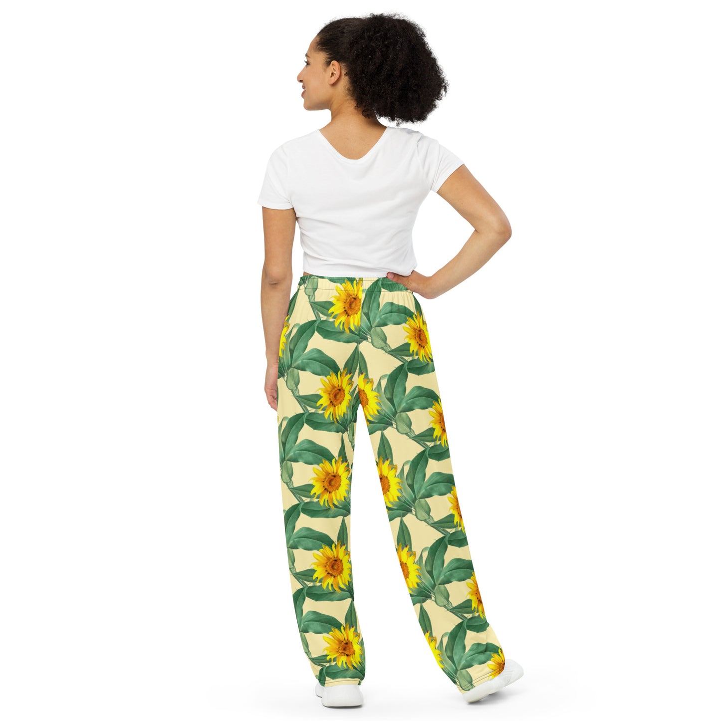 Unisex Wide-leg Pants - Sunflower Beauty