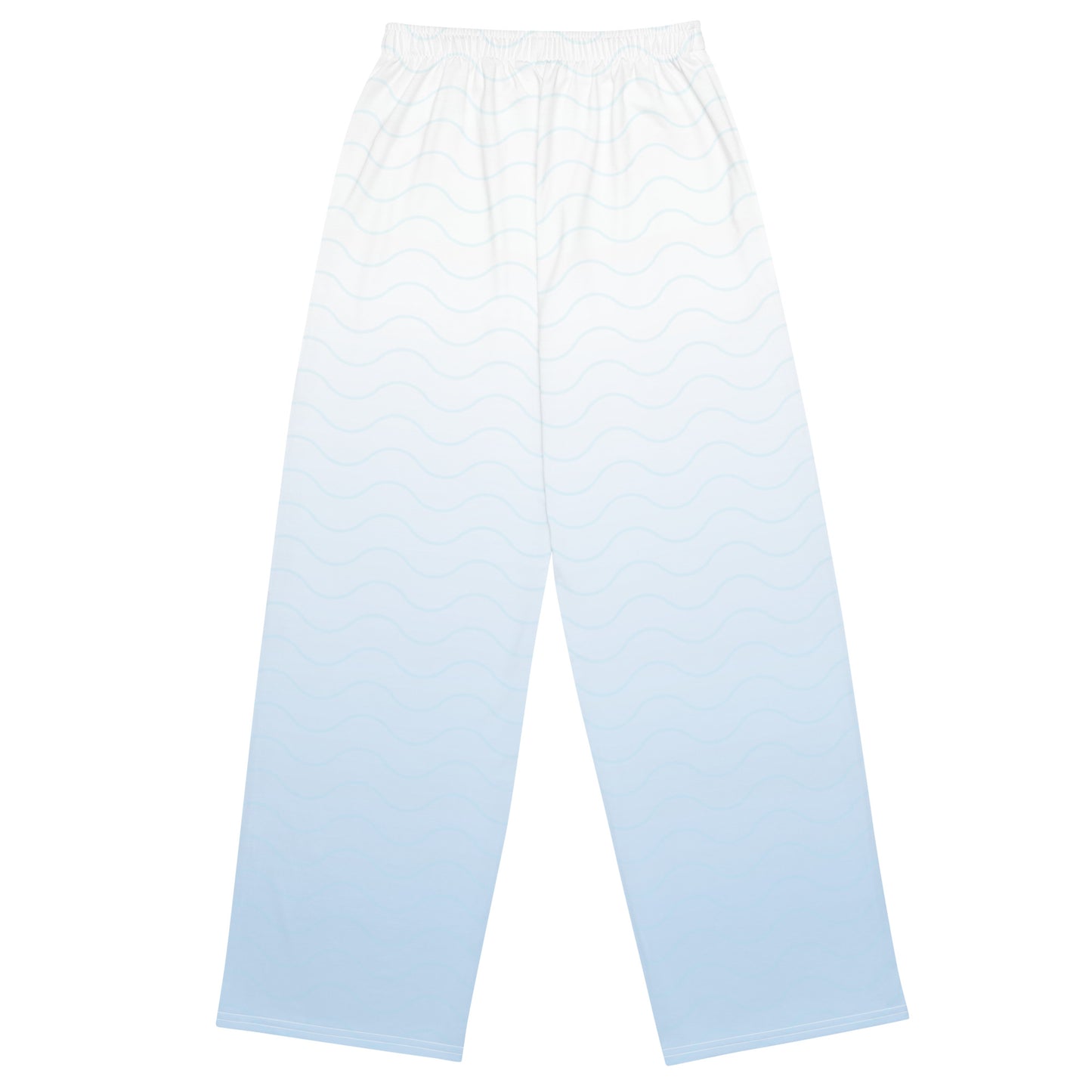 Unisex Blue Fade Wide-leg Pants - Trident