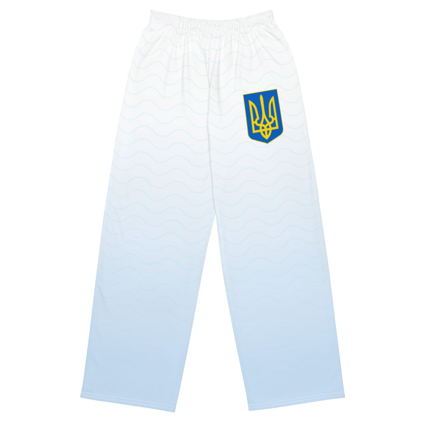 Unisex Blue Fade Wide-leg Pants - Trident