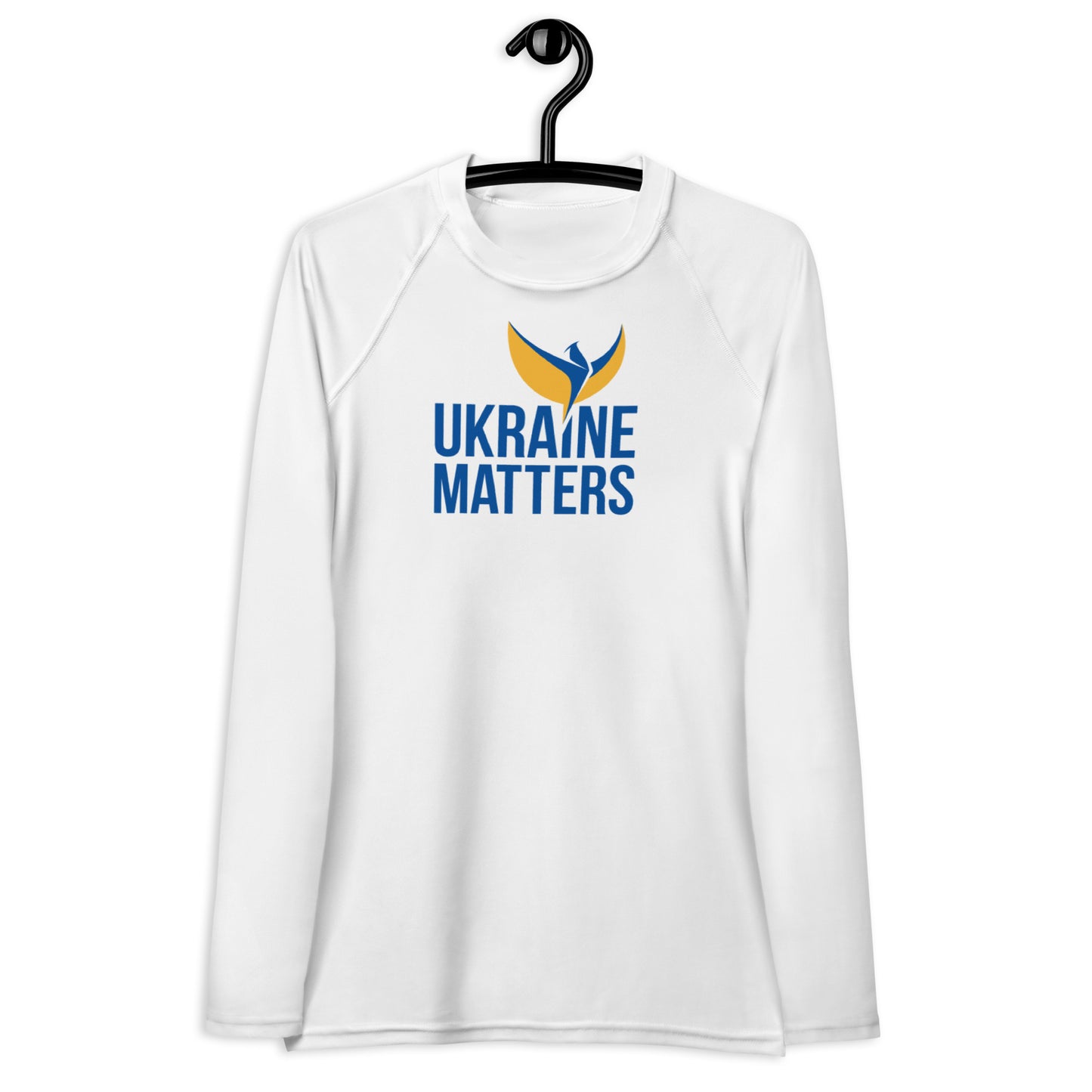 Women's Rash Guard Shirt - Ukraine Matters Logo