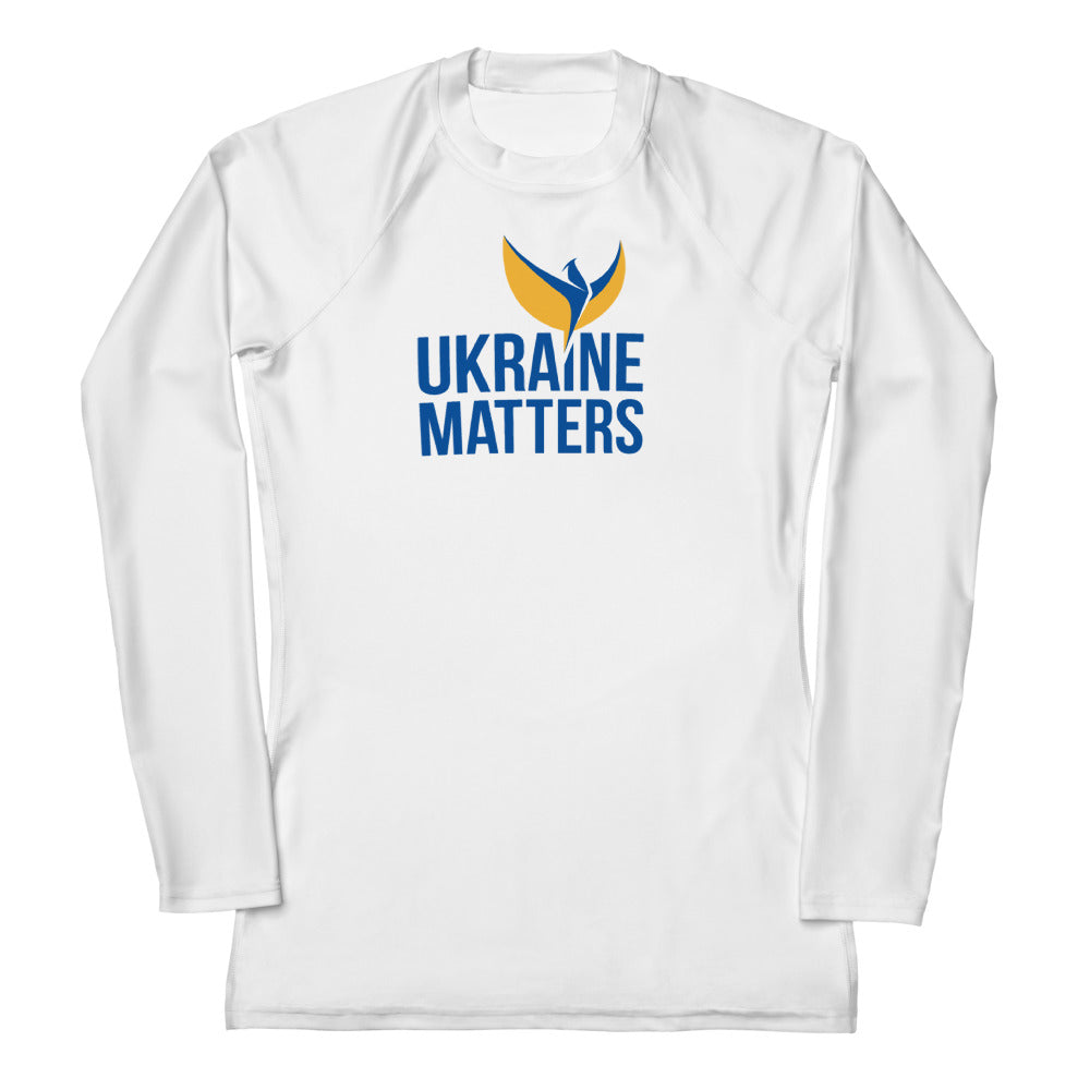 Women's Rash Guard Shirt - Ukraine Matters Logo