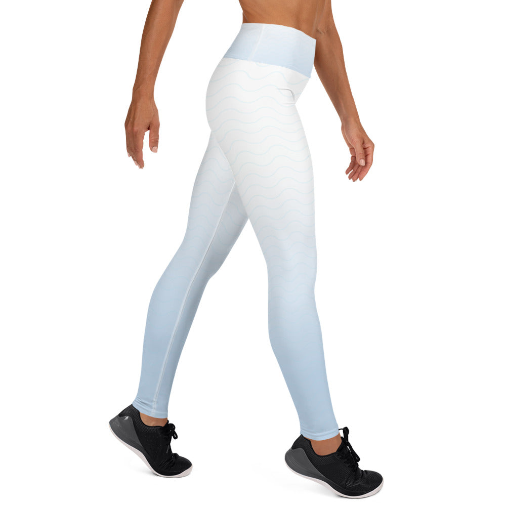 Blue Fade Yoga Leggings - Ukraine Matters Logo
