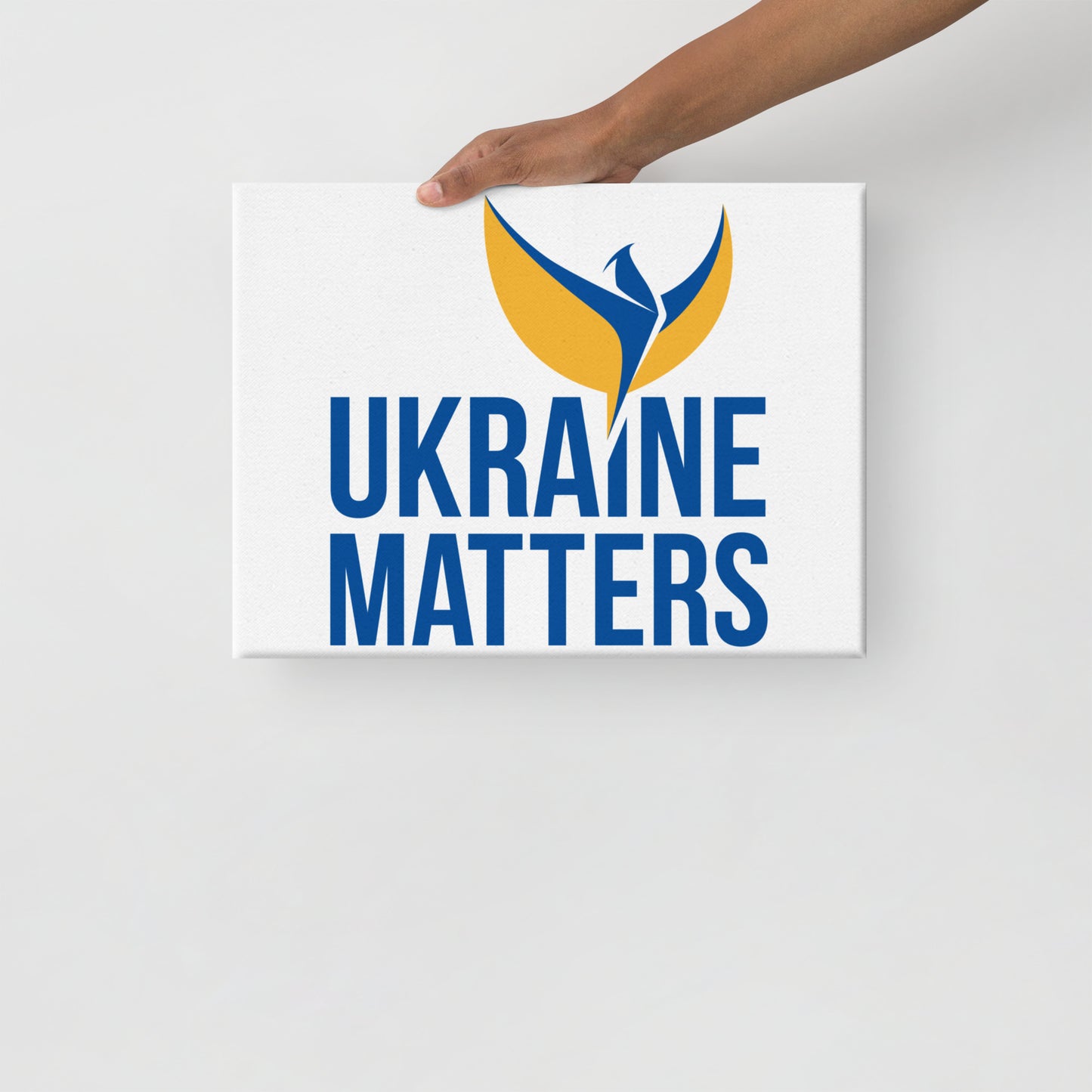 Canvas Painting - Ukraine Matters Logo White Background