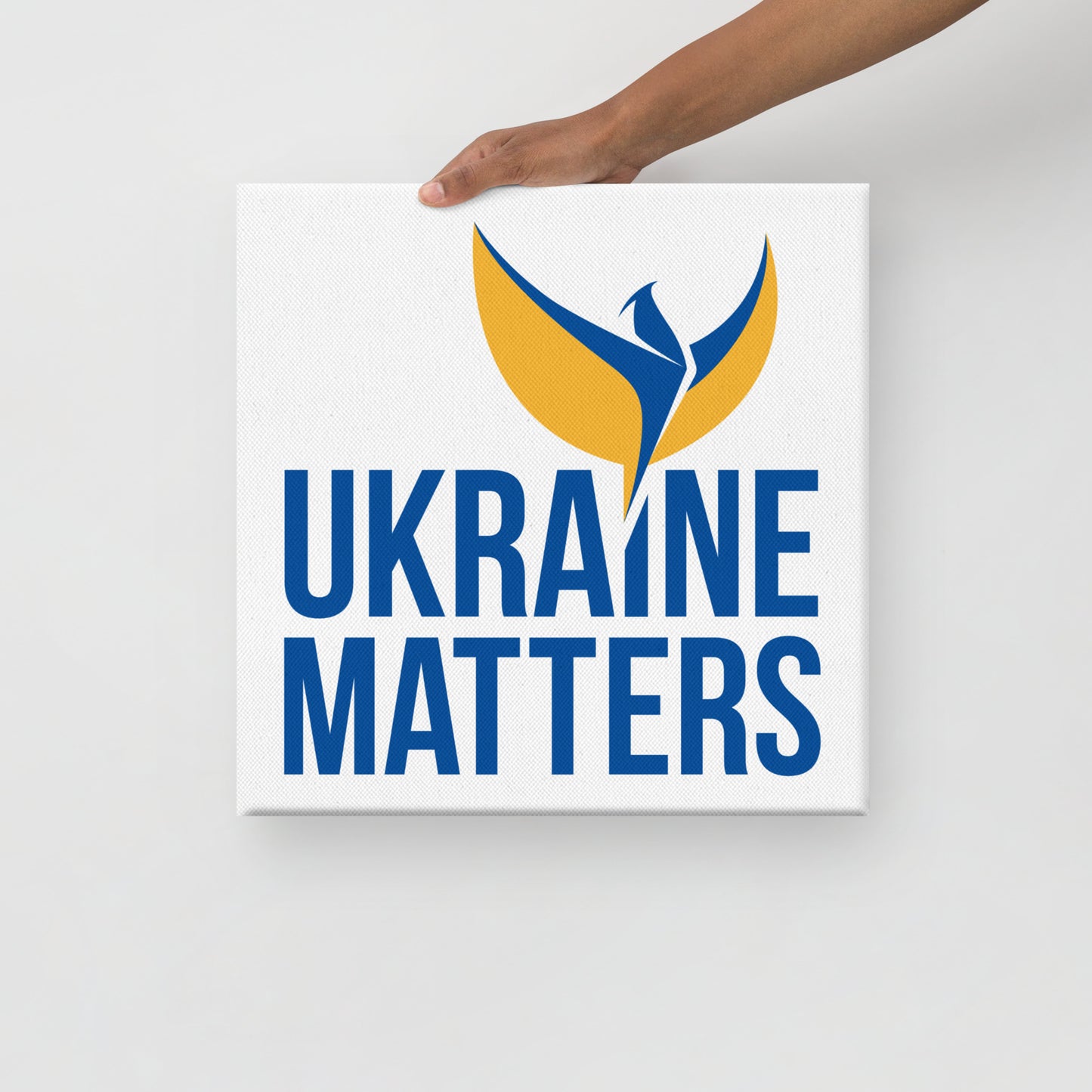 Canvas Painting - Ukraine Matters Logo White Background