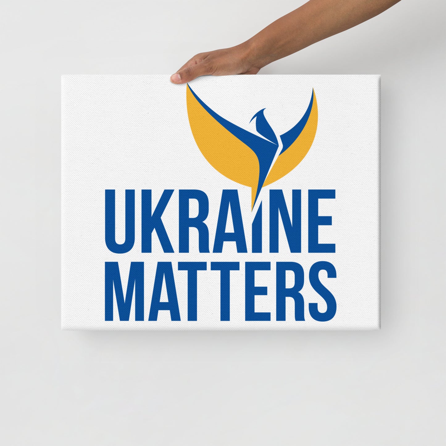 Canvas Painting - Ukraine Matters Logo White Background