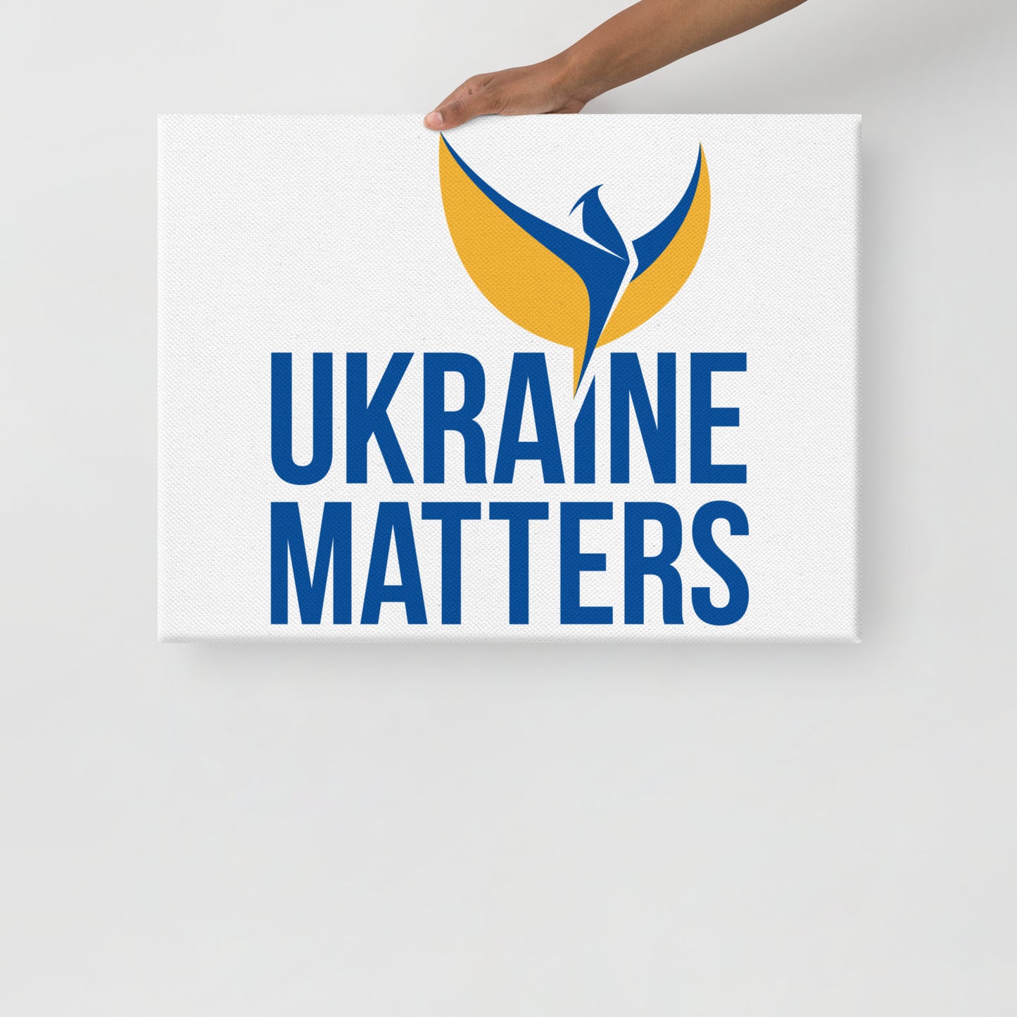 Canvas Painting - Ukraine Matters Logo White Background