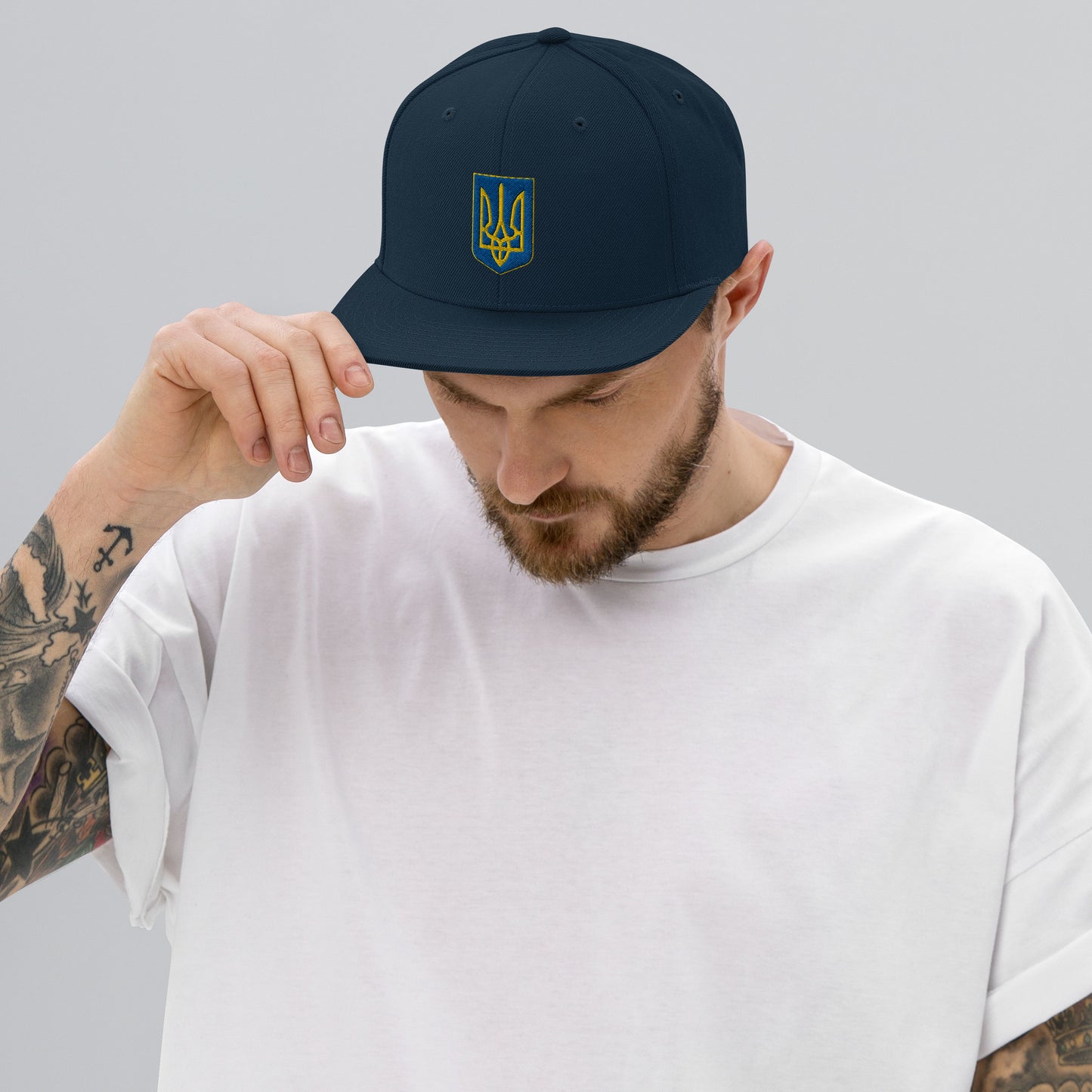 Snapback Hat / Cap - Embroidered Trident
