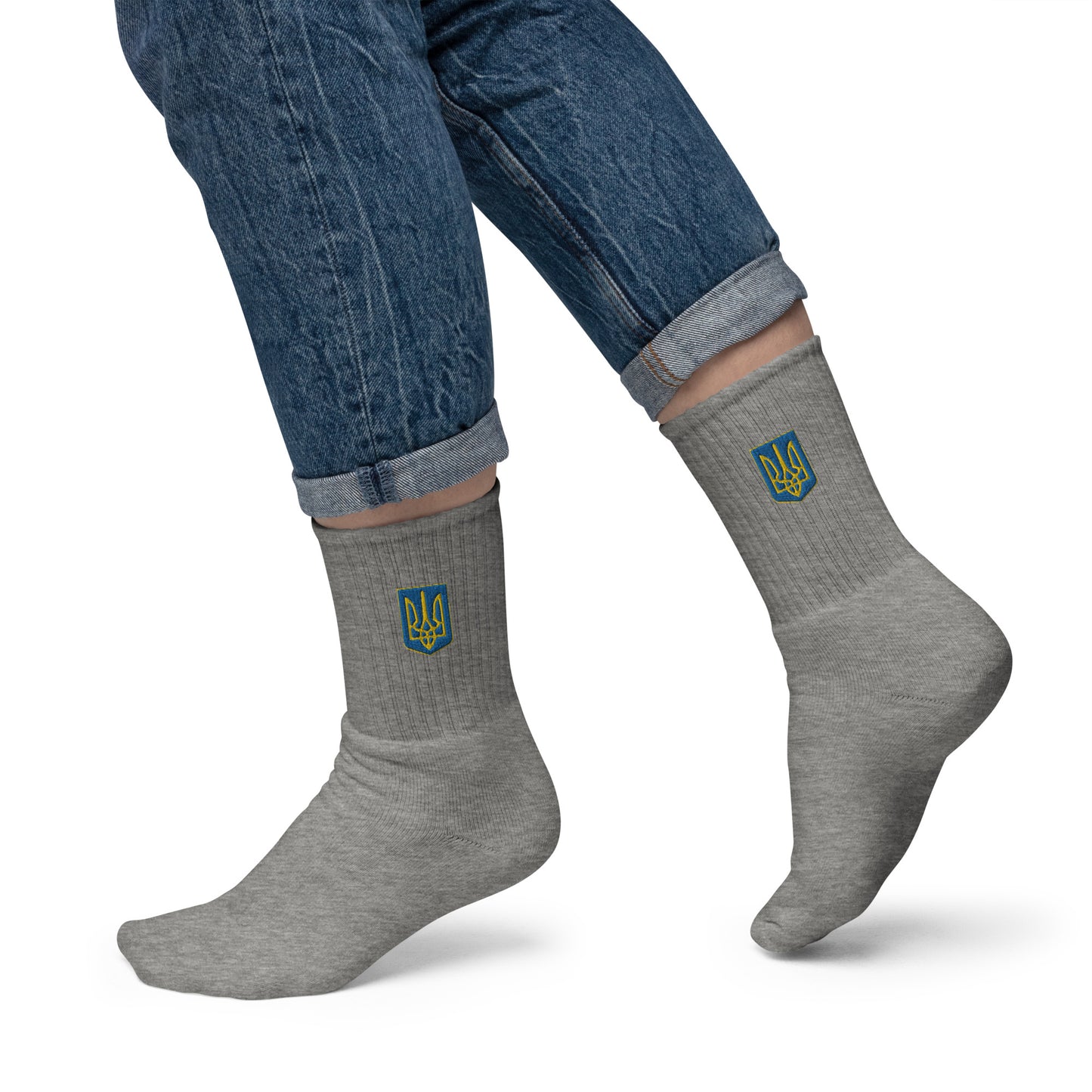 Embroidered Socks - Trident Both Sides