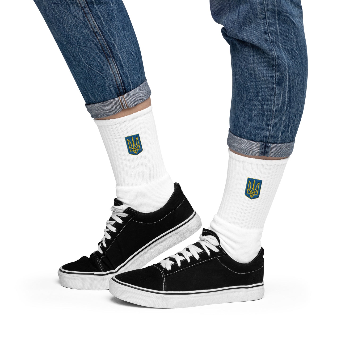 Embroidered Socks - Trident Both Sides