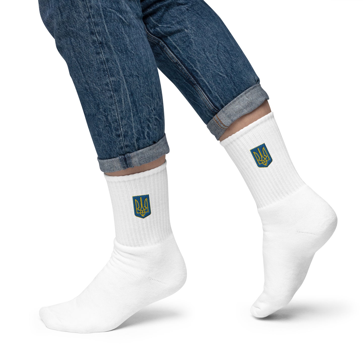 Embroidered Socks - Trident Both Sides