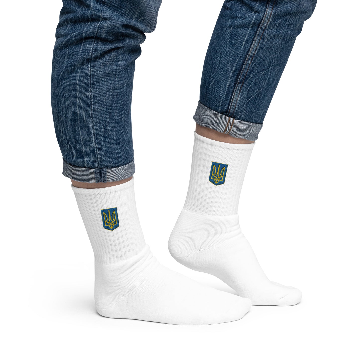 Embroidered Socks - Trident Both Sides