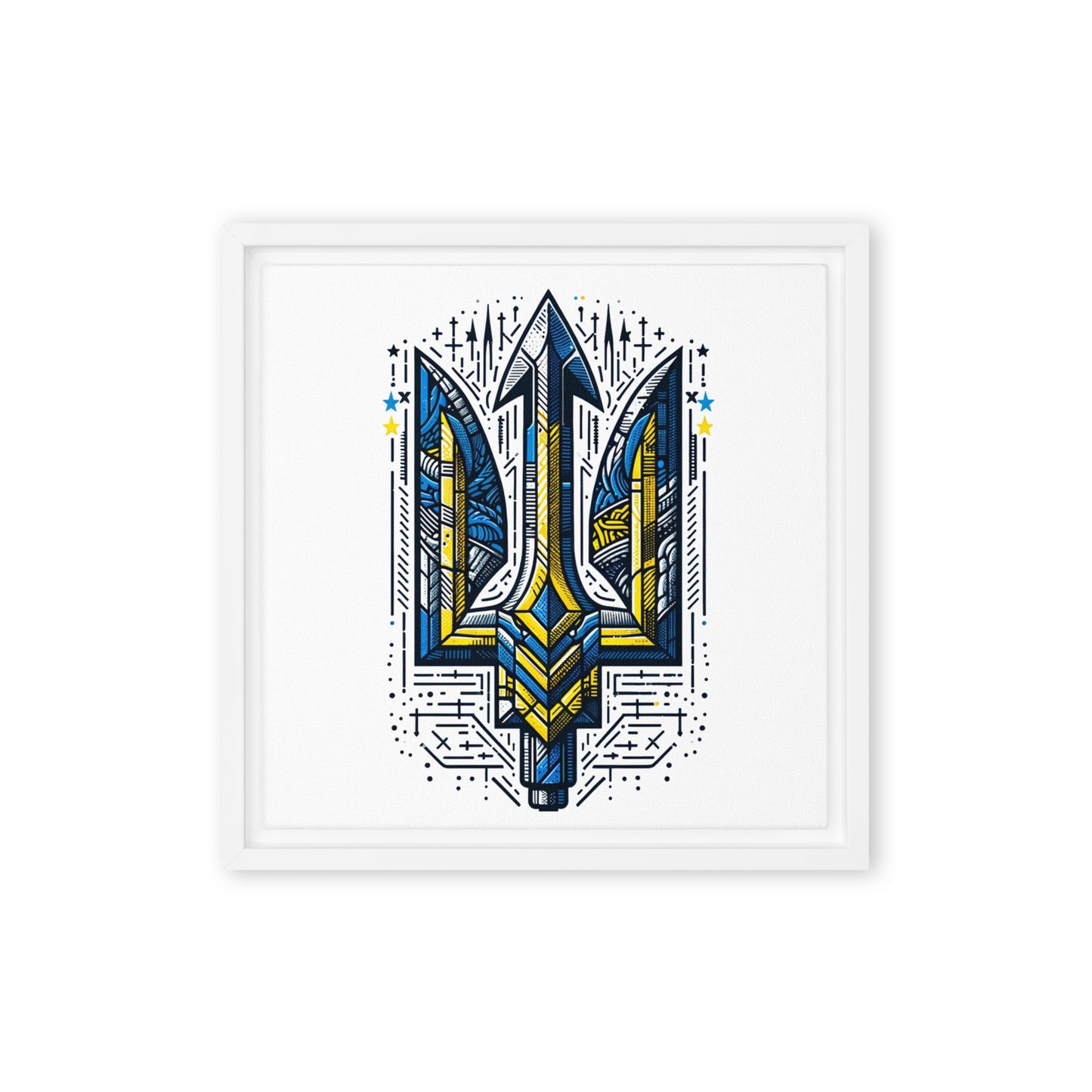 Framed Canvas Painting - Alternative Trident