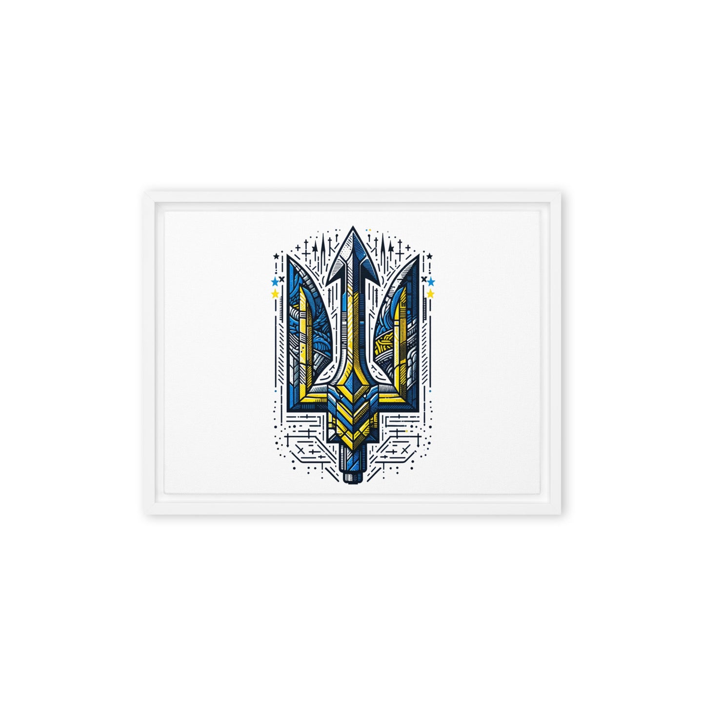 Framed Canvas Painting - Alternative Trident