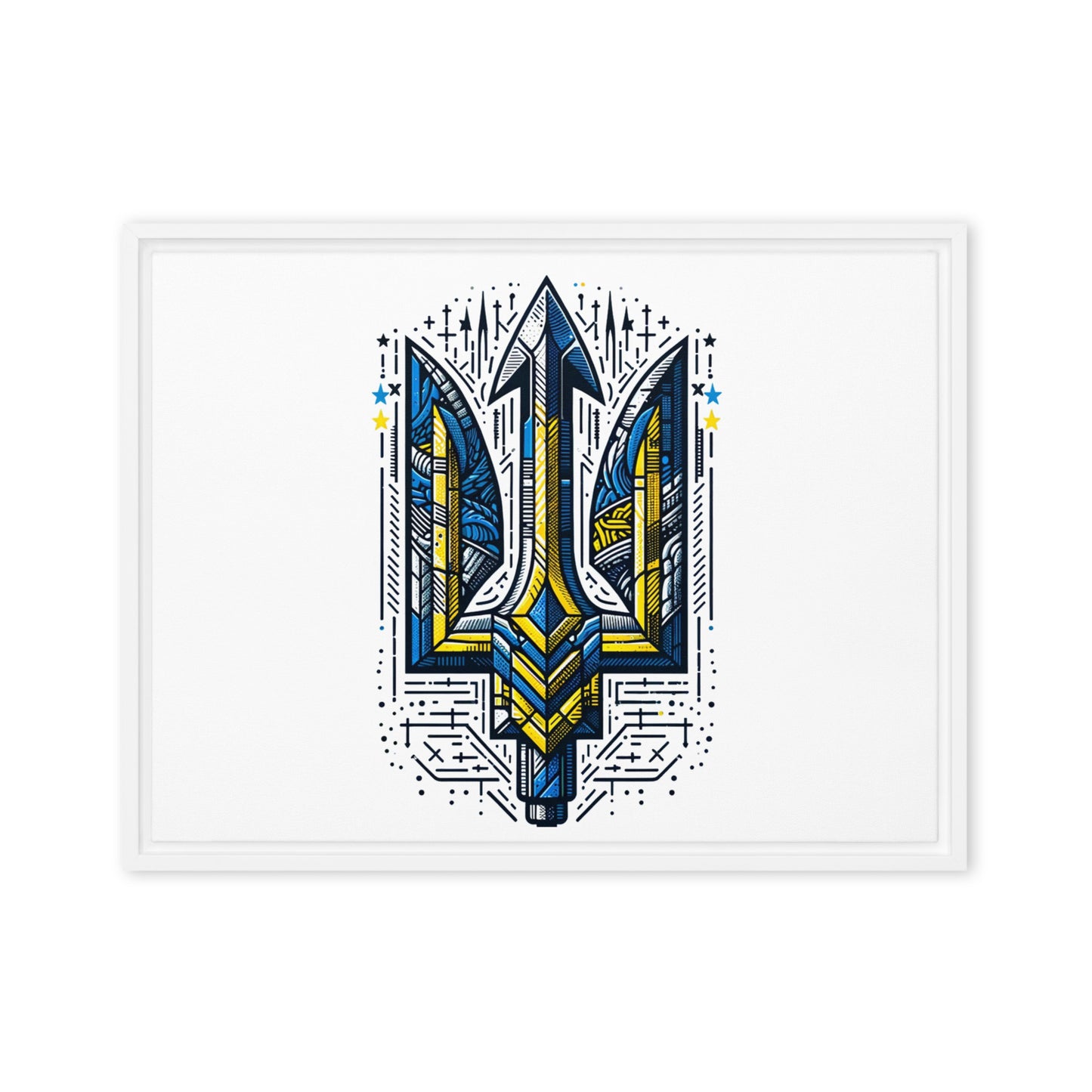 Framed Canvas Painting - Alternative Trident