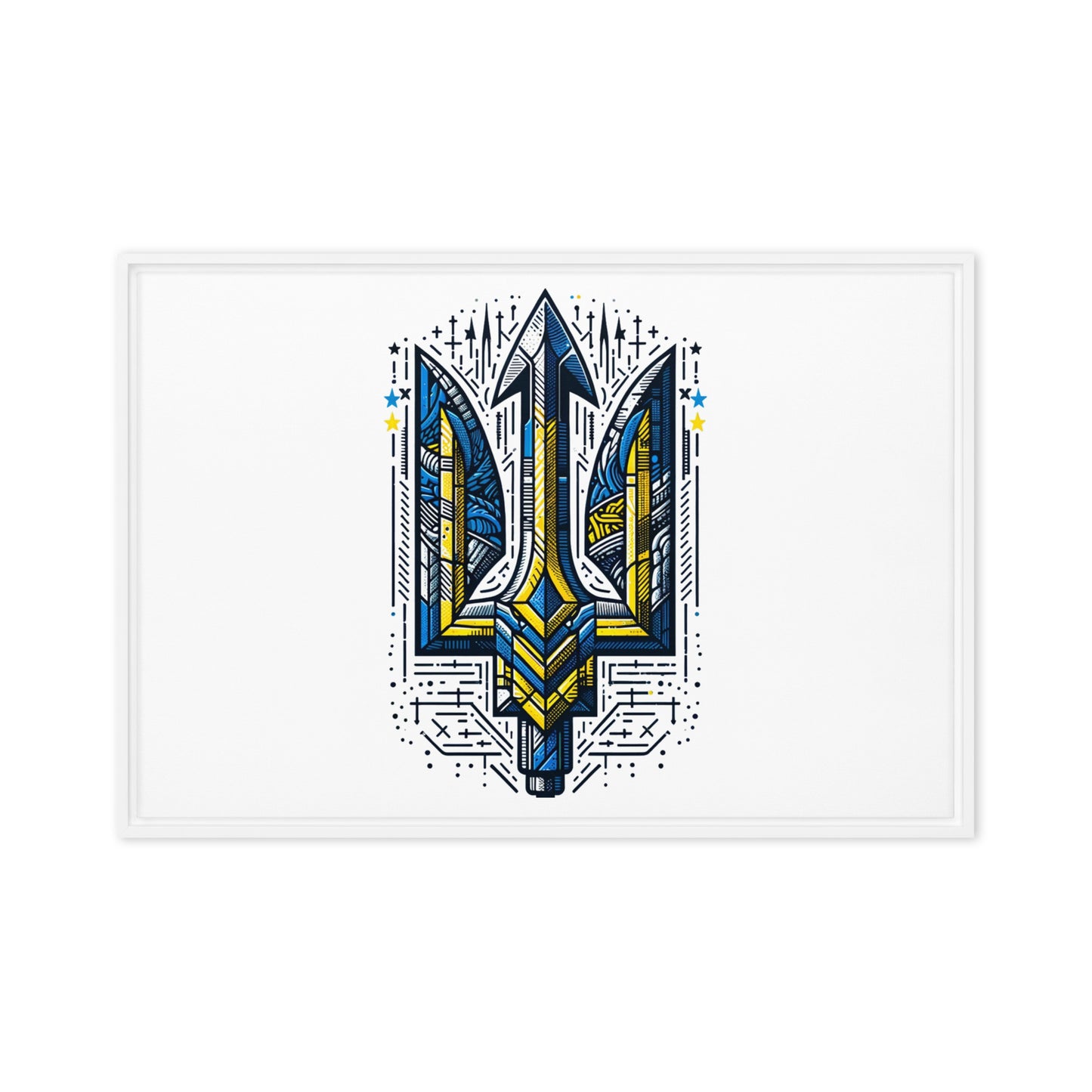 Framed Canvas Painting - Alternative Trident