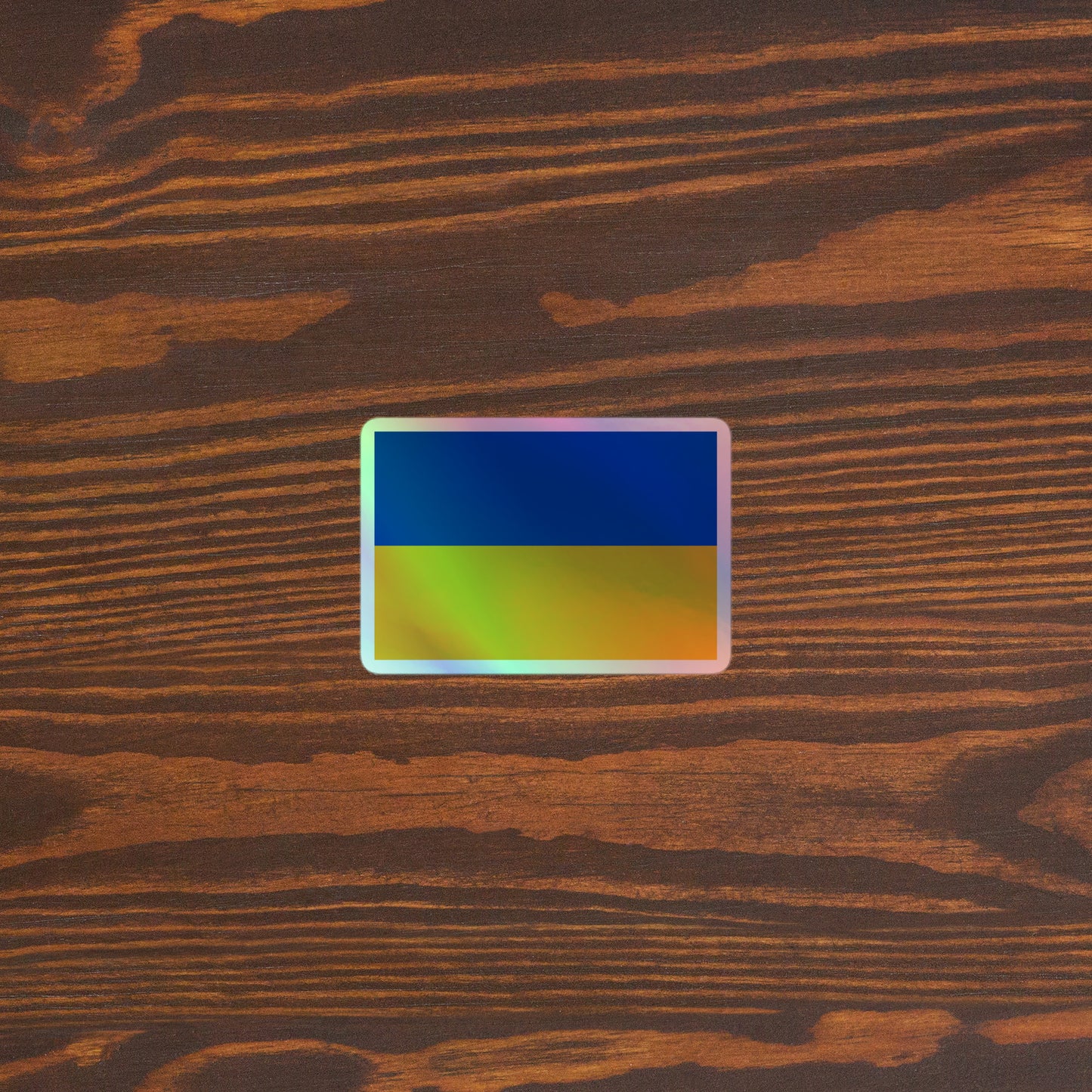 Holographic Stickers - Ukrainian Flag