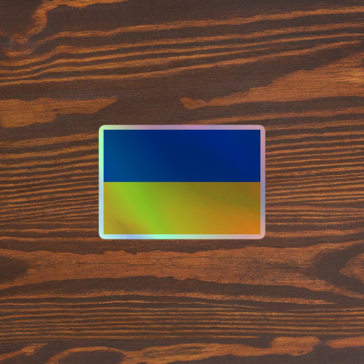 Holographic Stickers - Ukrainian Flag