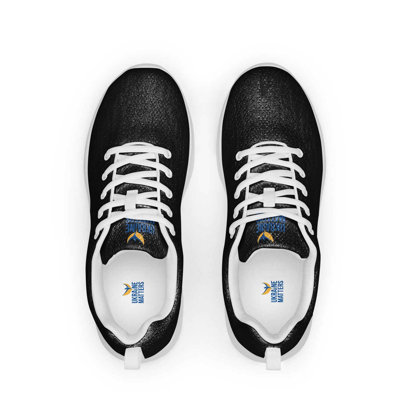 Men’s Black Athletic Shoes - Ukraine Matters Logo