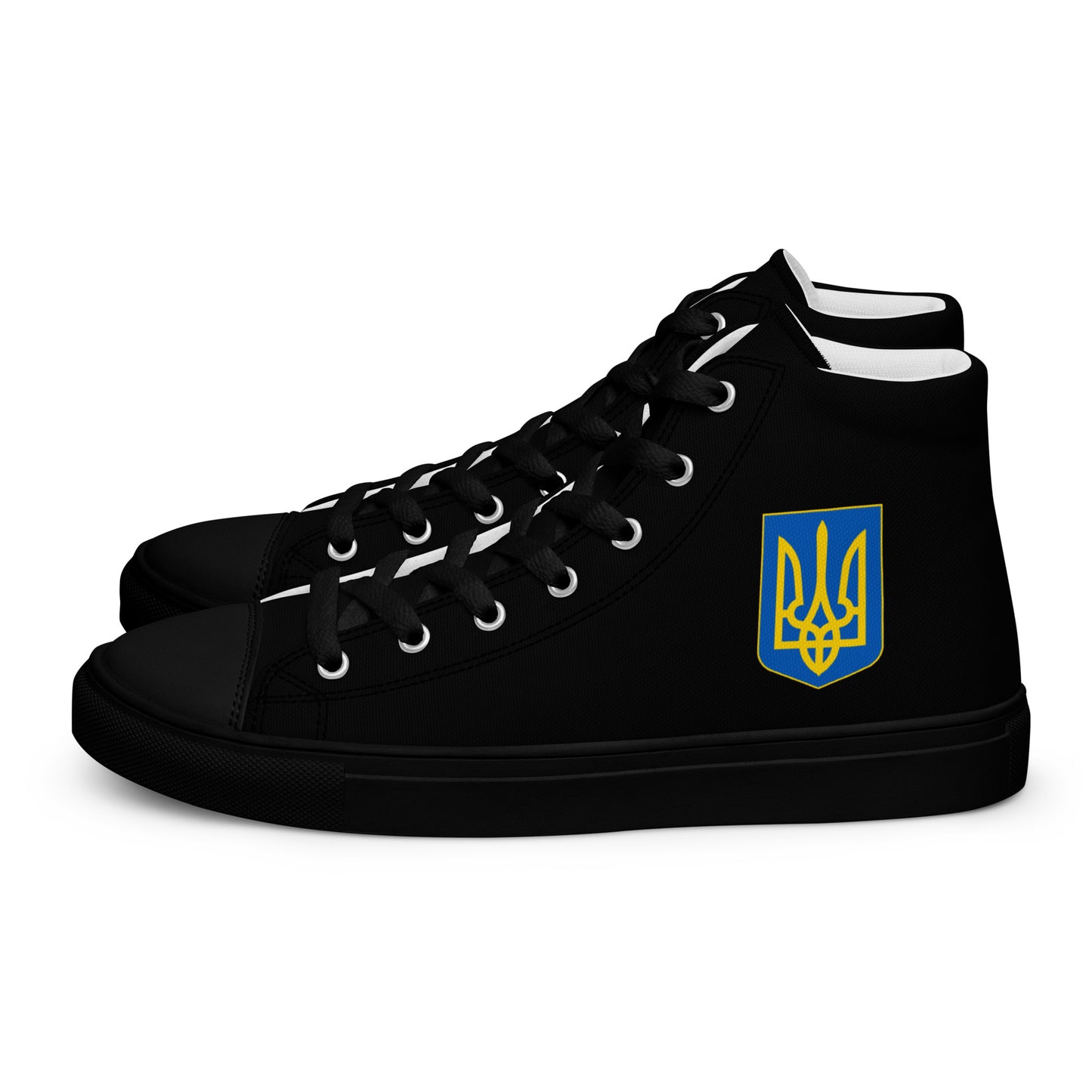 Men’s High Top Black Canvas Shoes - Trident