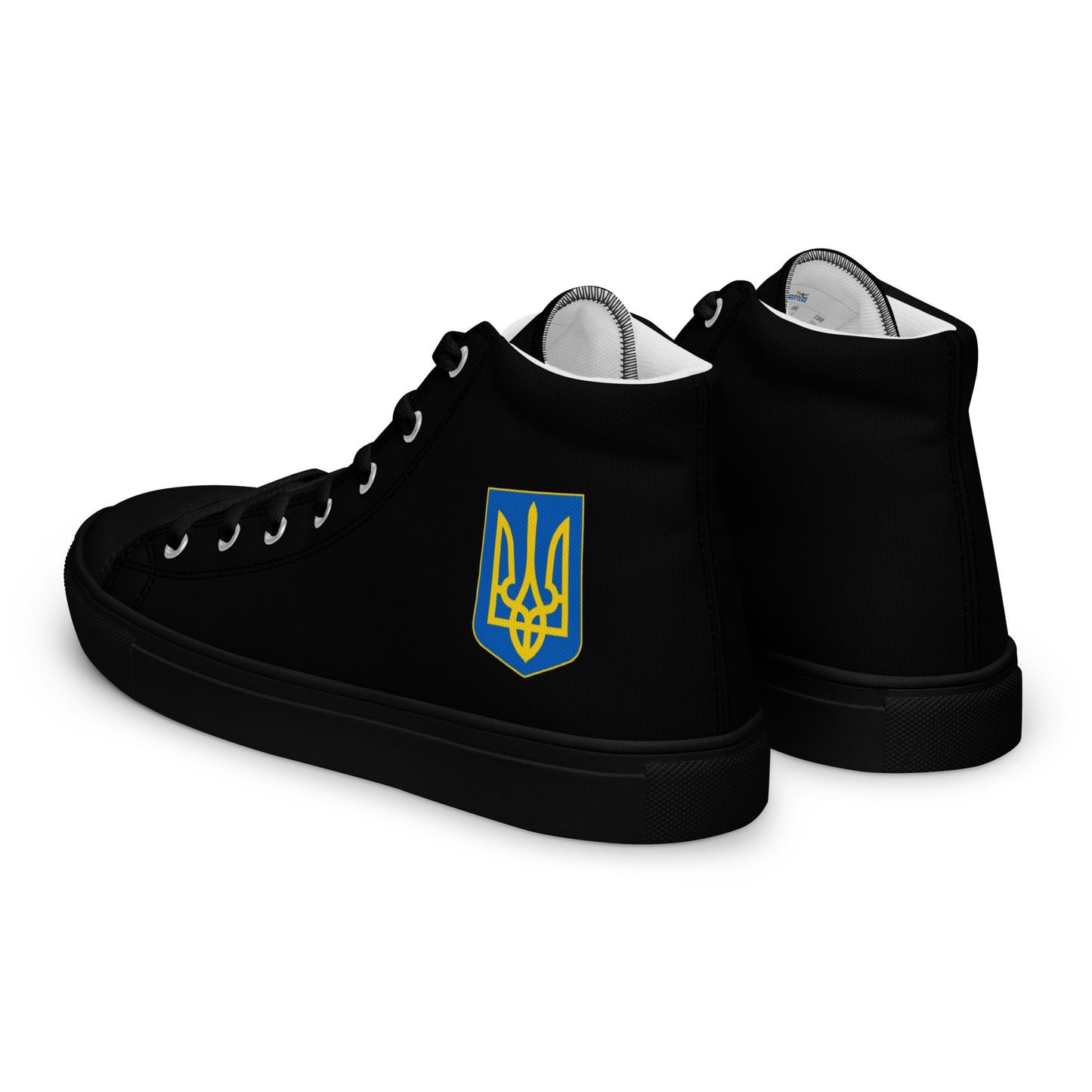 Men’s High Top Black Canvas Shoes - Trident