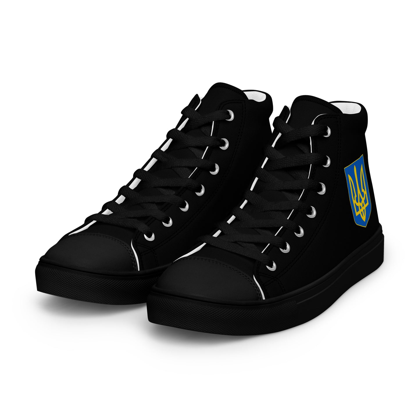 Men’s High Top Black Canvas Shoes - Trident