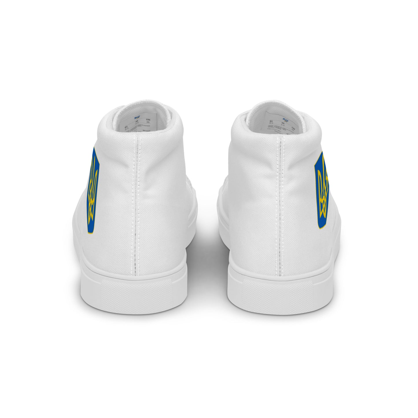 Men’s High Top White Canvas Shoes - Trident