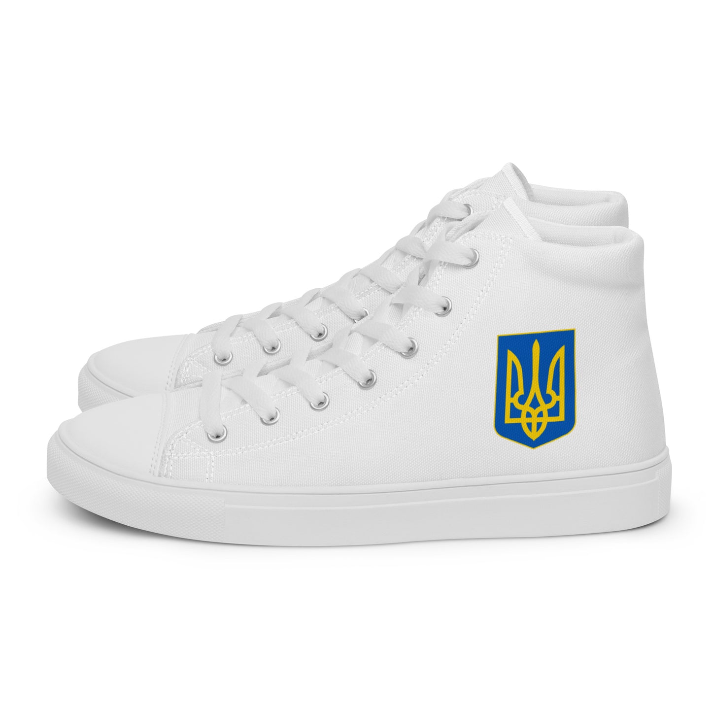 Men’s High Top White Canvas Shoes - Trident