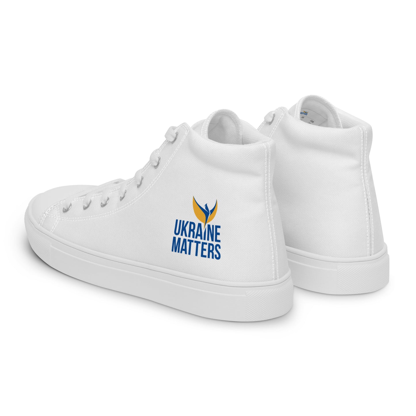 Men’s High Top Canvas Shoes - Ukraine Matters Logo