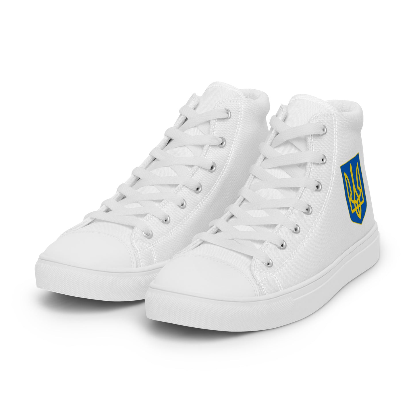 Men’s High Top White Canvas Shoes - Trident