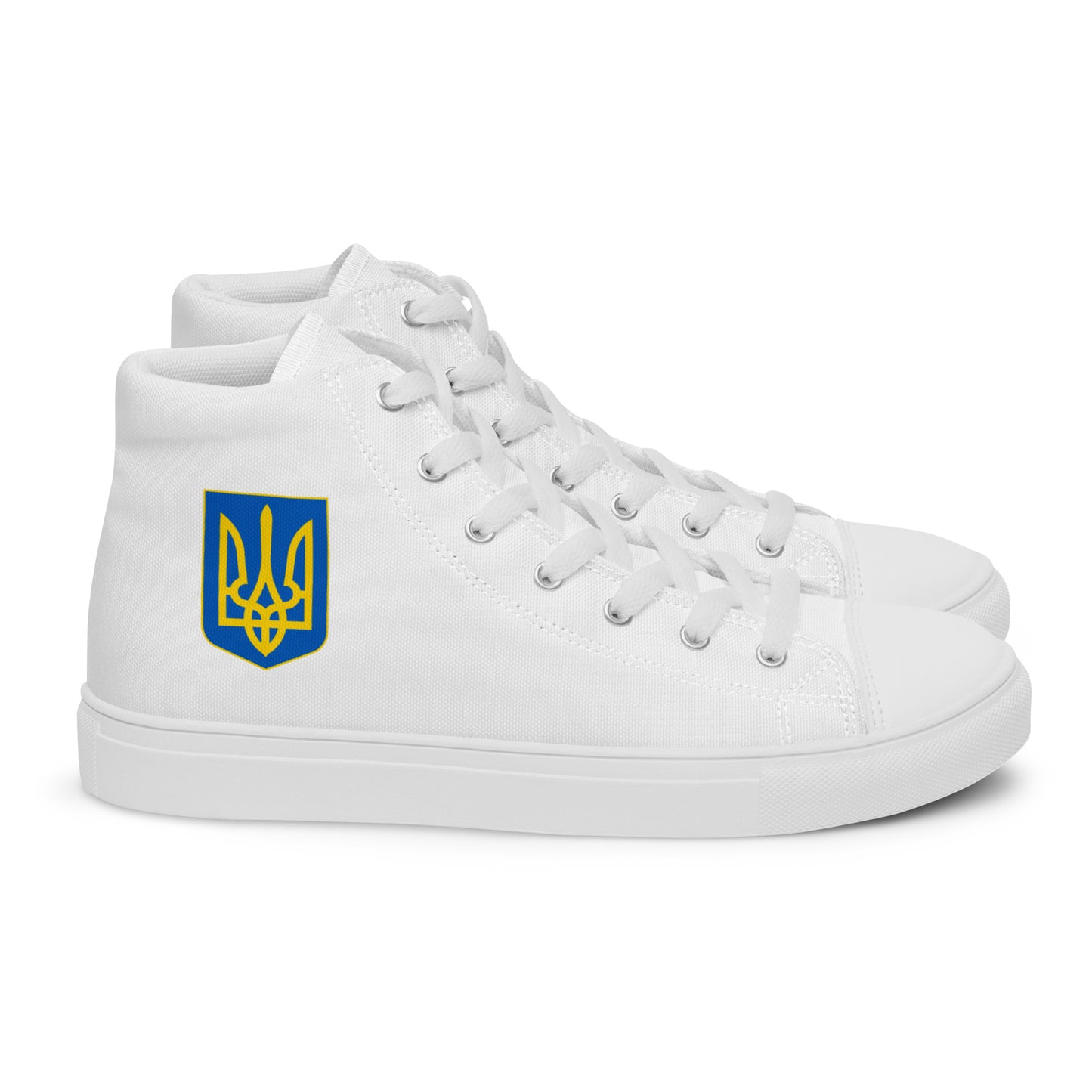 Men’s High Top White Canvas Shoes - Trident