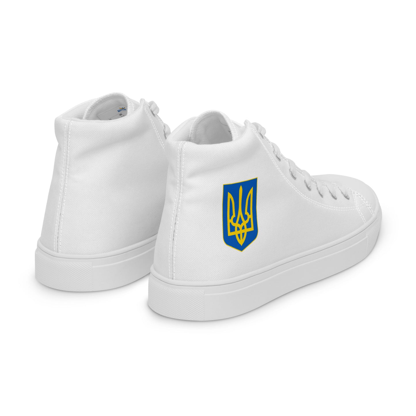 Men’s High Top White Canvas Shoes - Trident