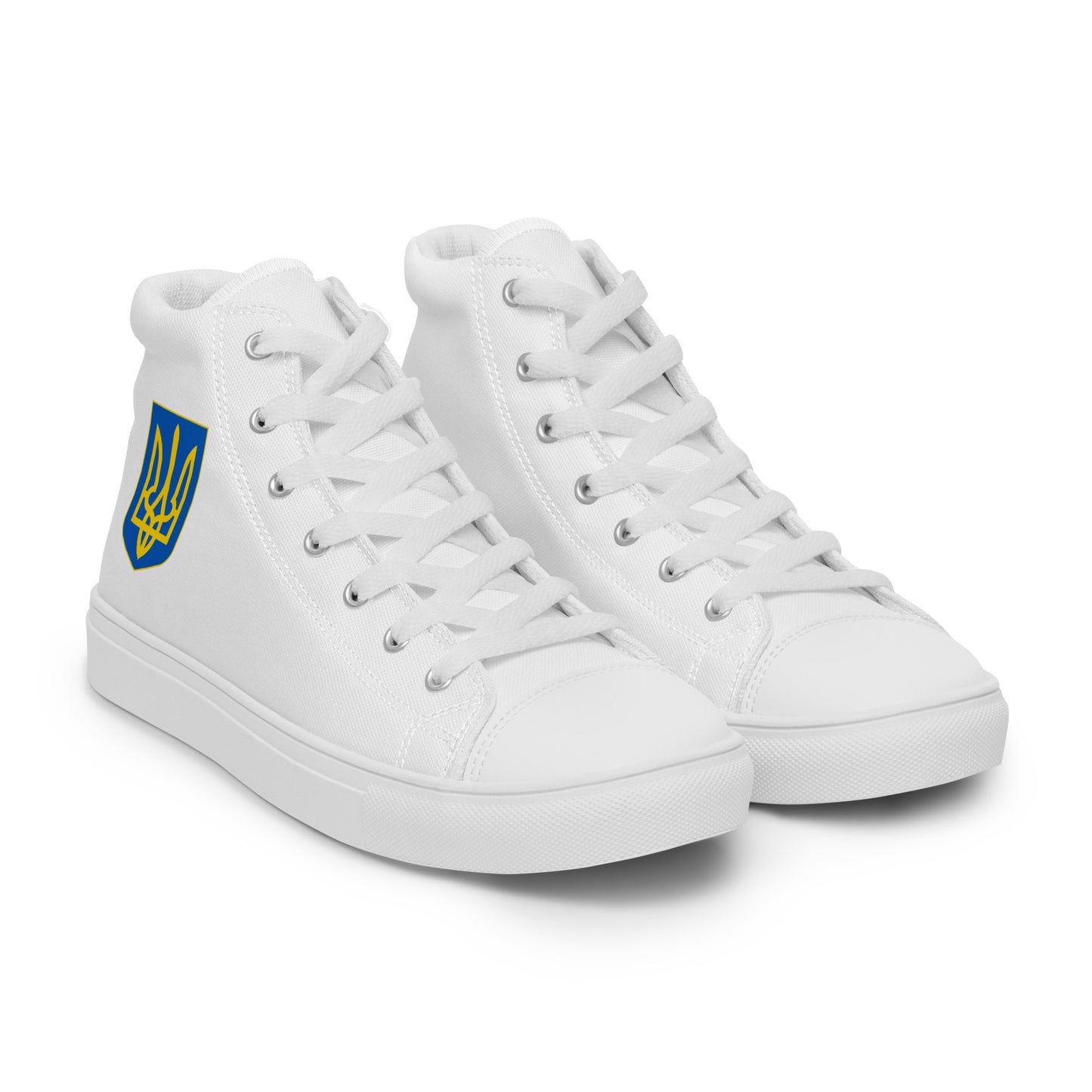 Men’s High Top White Canvas Shoes - Trident