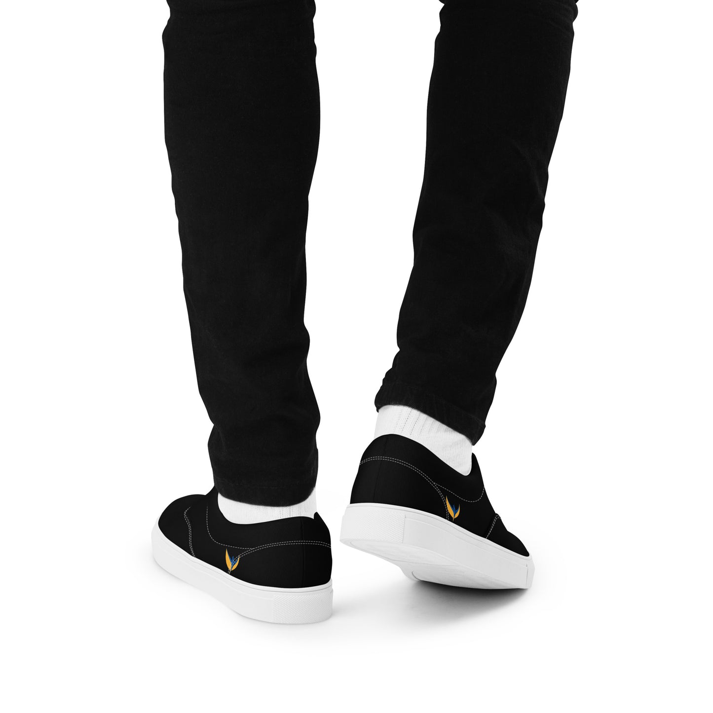 Men’s Lace-up Black Canvas Shoes - Phoenix Incogni