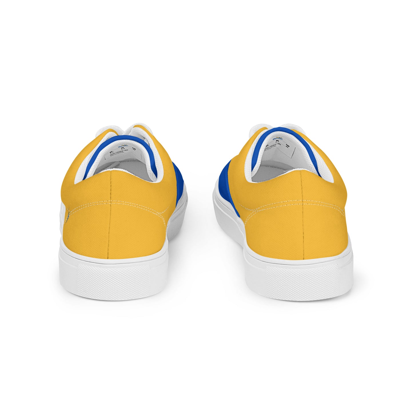 Men’s Lace-up Canvas Shoes - Ukrainian Colors