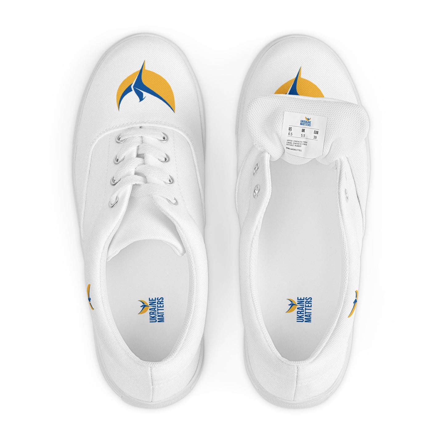 Men’s Lace-up White Canvas Shoes - Phoenix