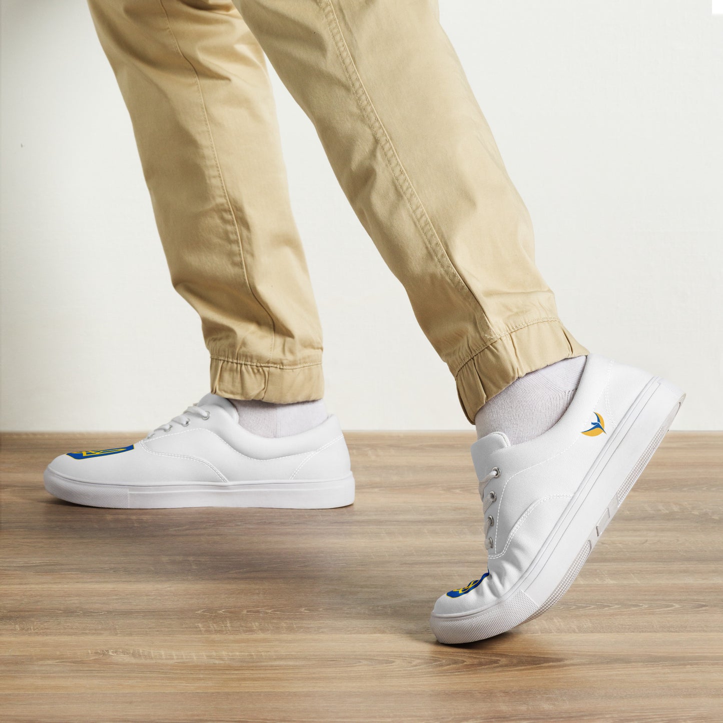 Men’s Lace-up White Canvas Shoes - Trident