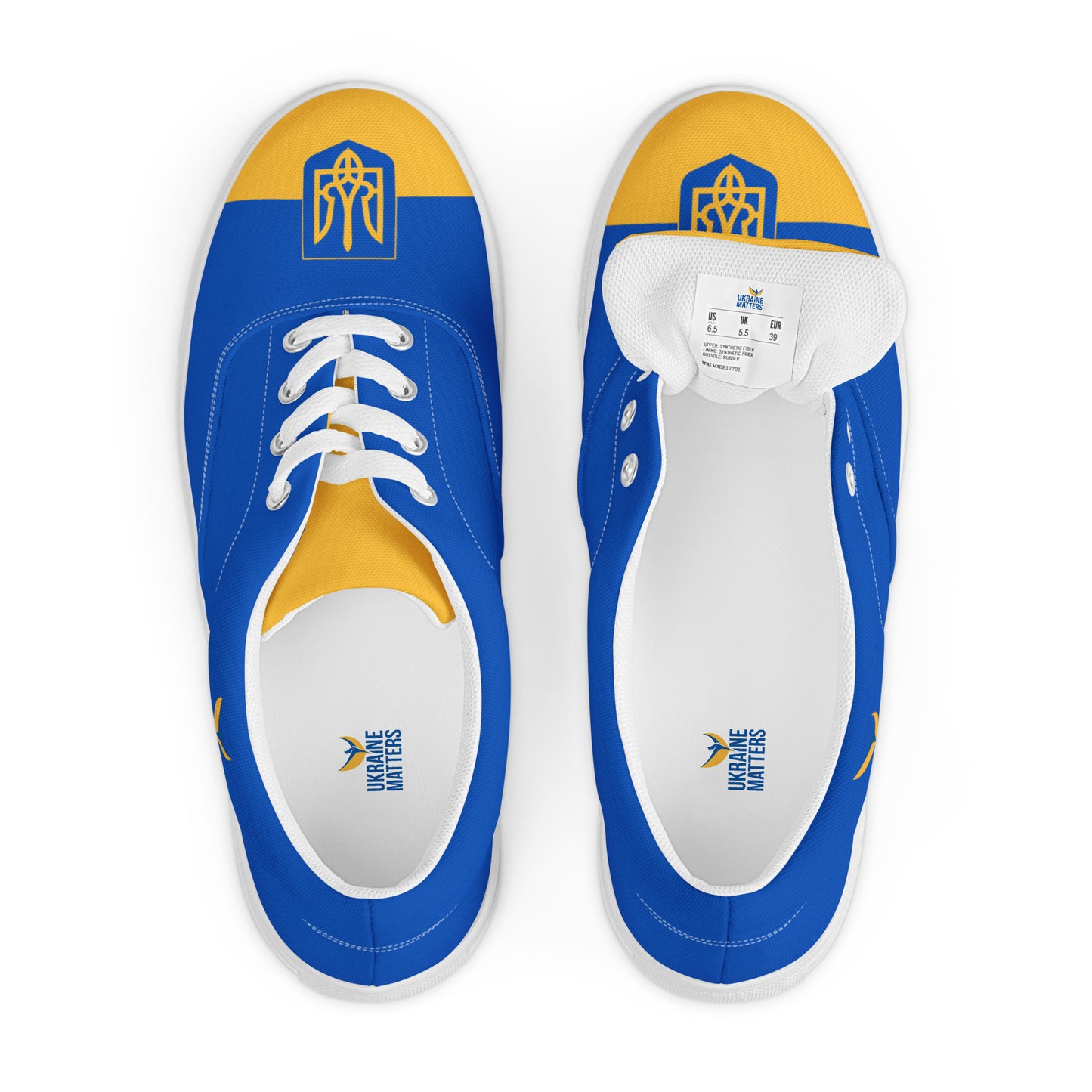 Men’s Lace-up Canvas Shoes - Trident & Flag