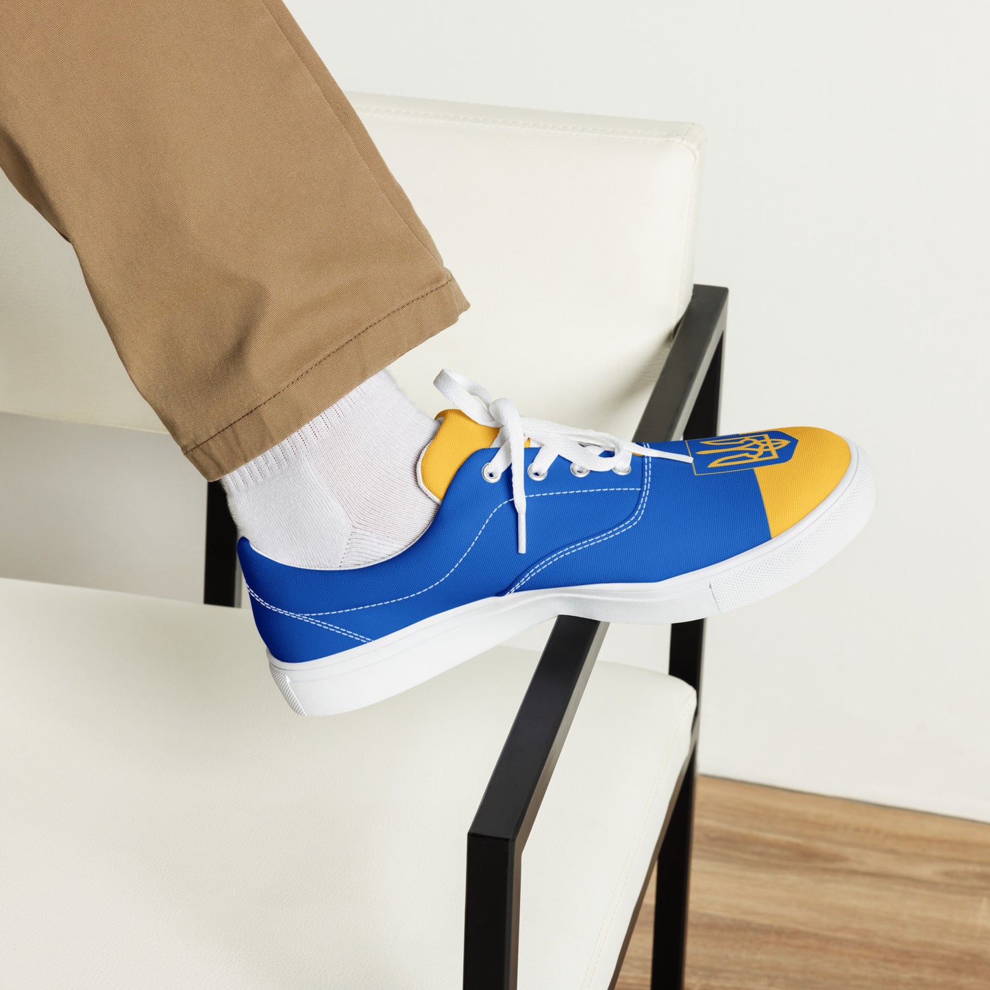 Men’s Lace-up Canvas Shoes - Trident & Flag