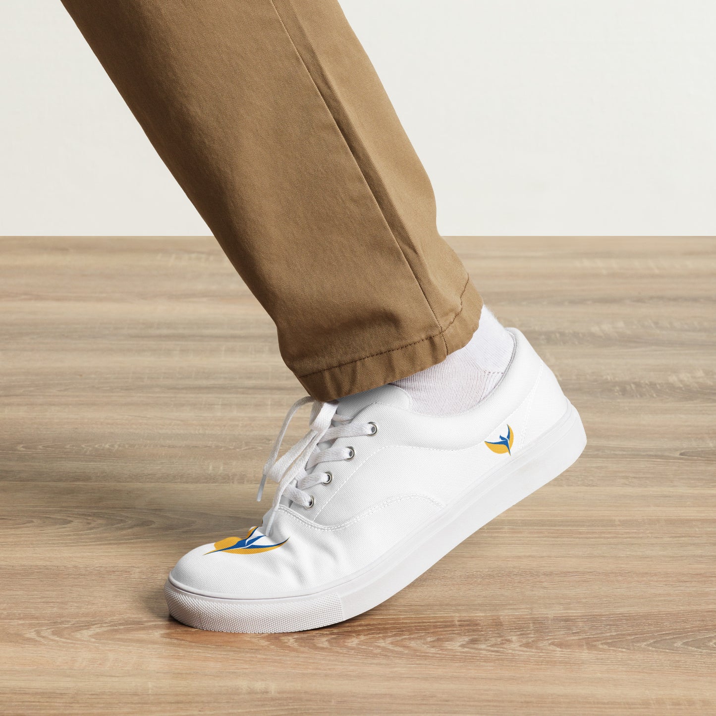 Men’s Lace-up White Canvas Shoes - Phoenix